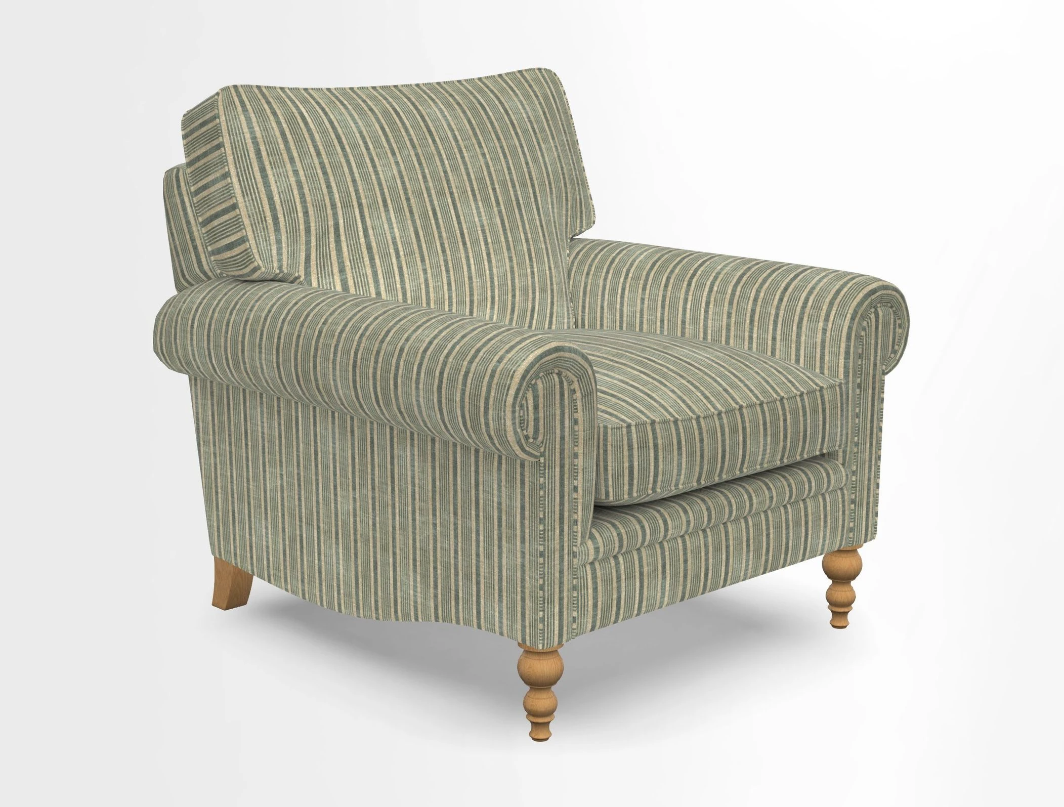 Aldingbourne Chair in Grain Sack Stripe Linen Red