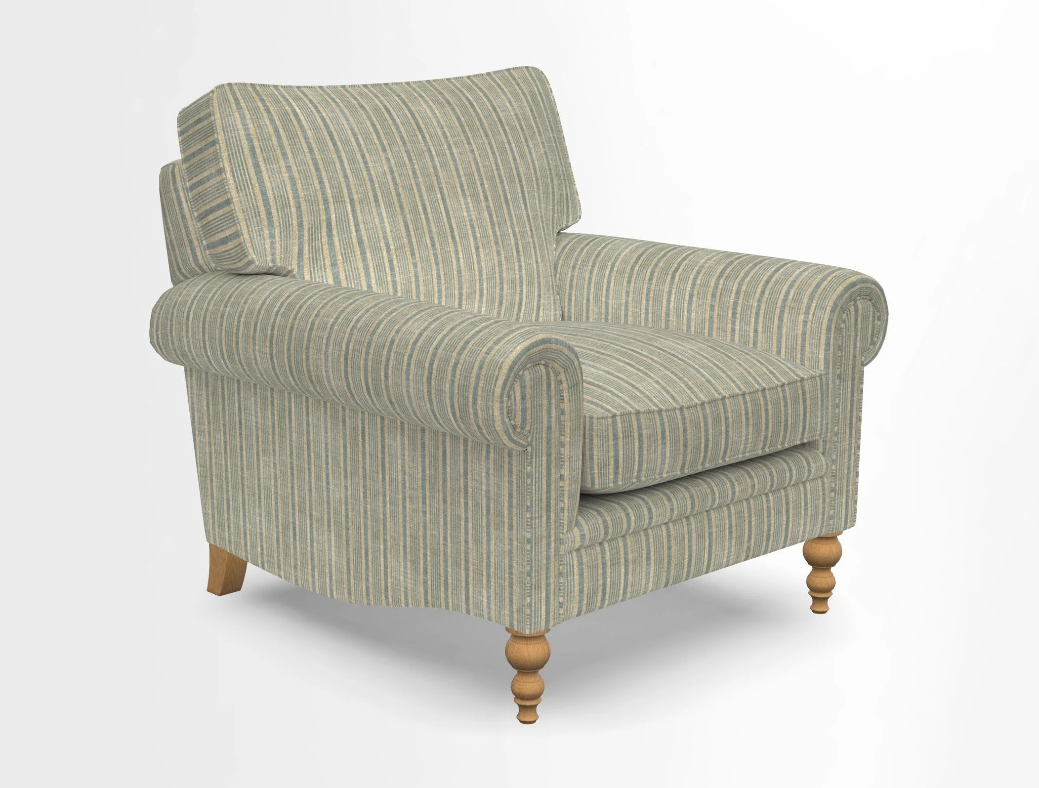 Aldingbourne Chair in Grain Sack Stripe Linen Red