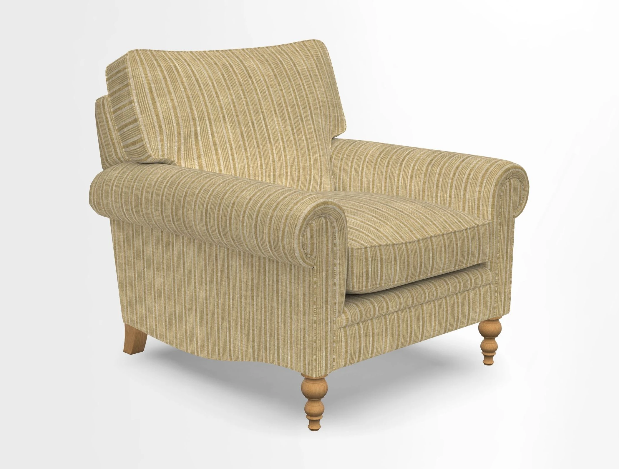 Aldingbourne Chair in Grain Sack Stripe Linen Red