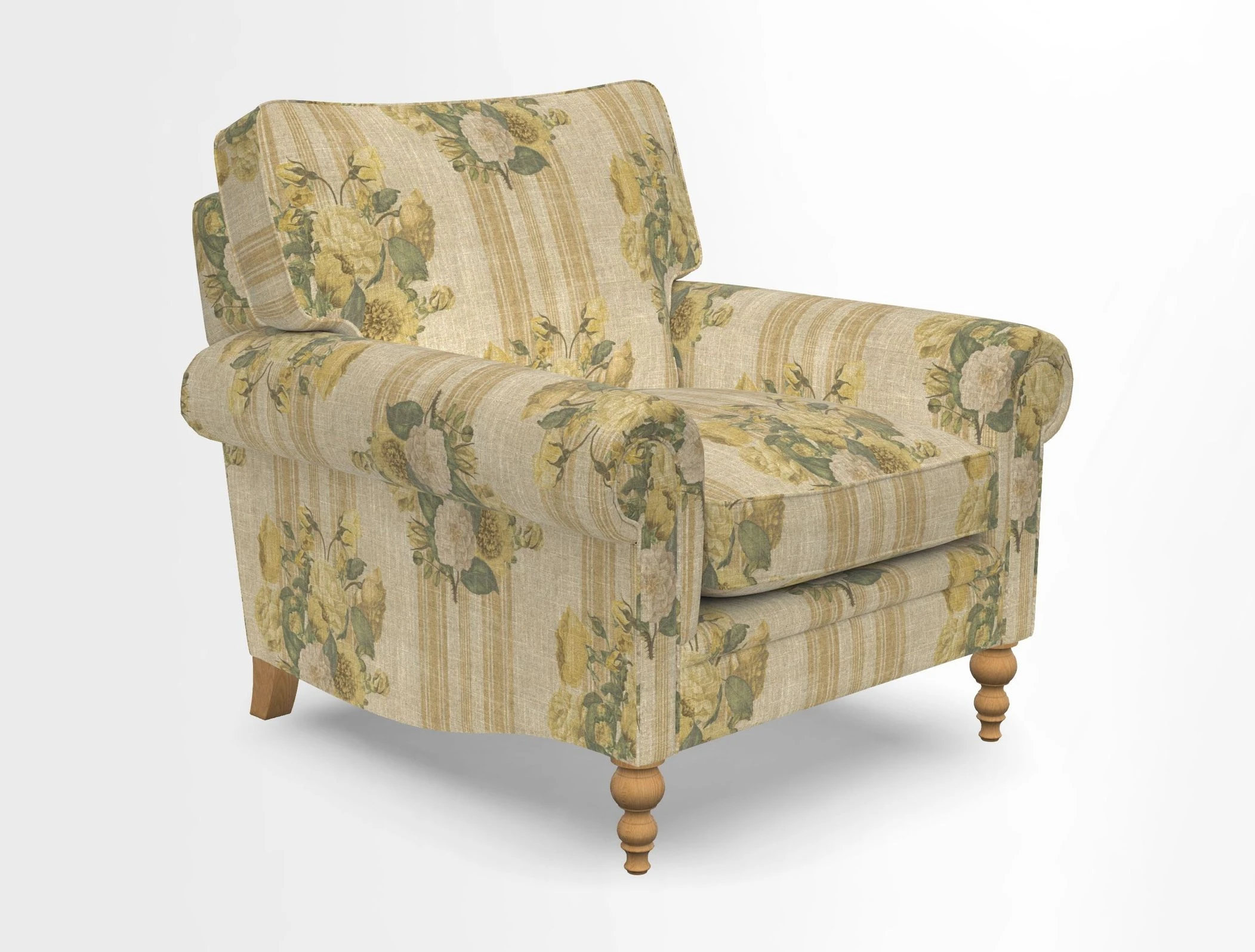 Aldingbourne Chair in Grain Sack Stripe Linen Red