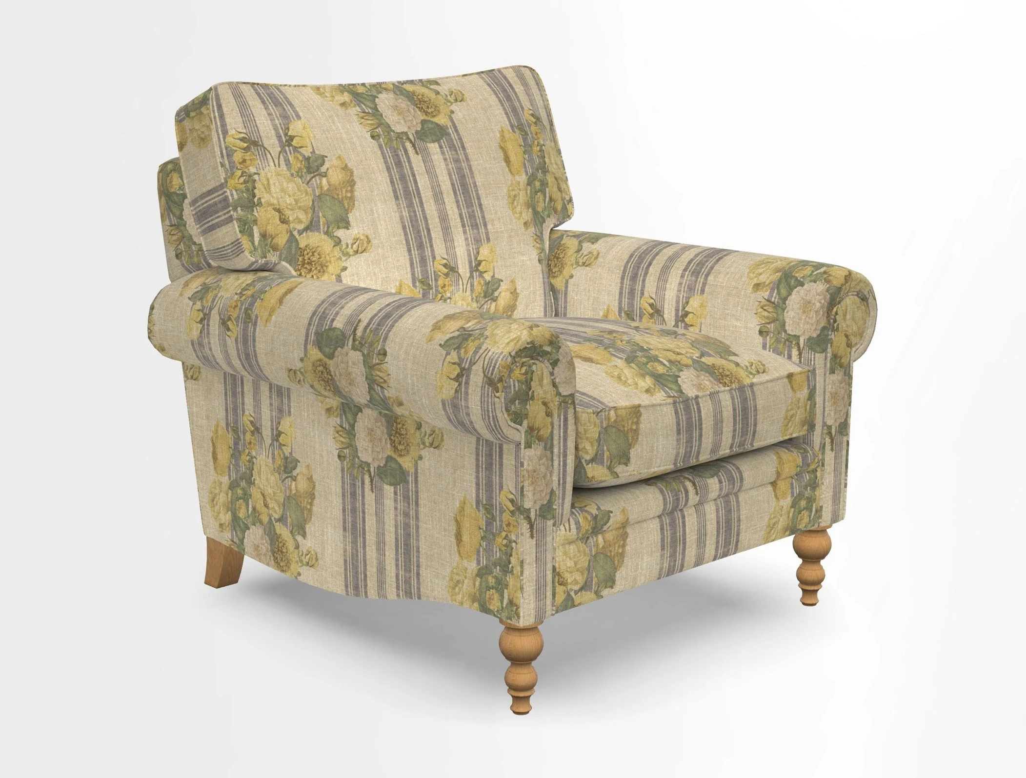 Aldingbourne Chair in Grain Sack Stripe Linen Red