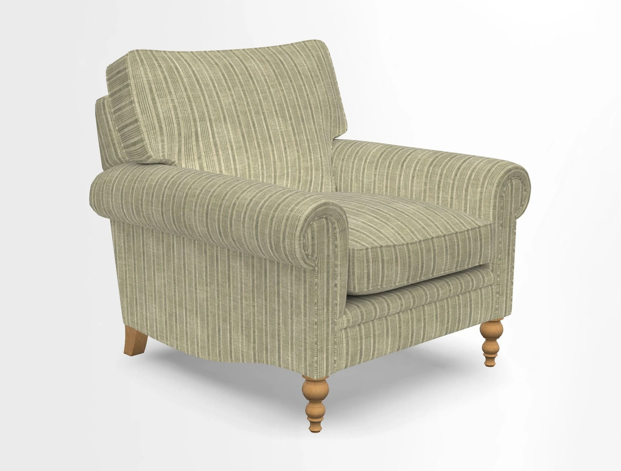 Aldingbourne Chair in Grain Sack Stripe Linen Red