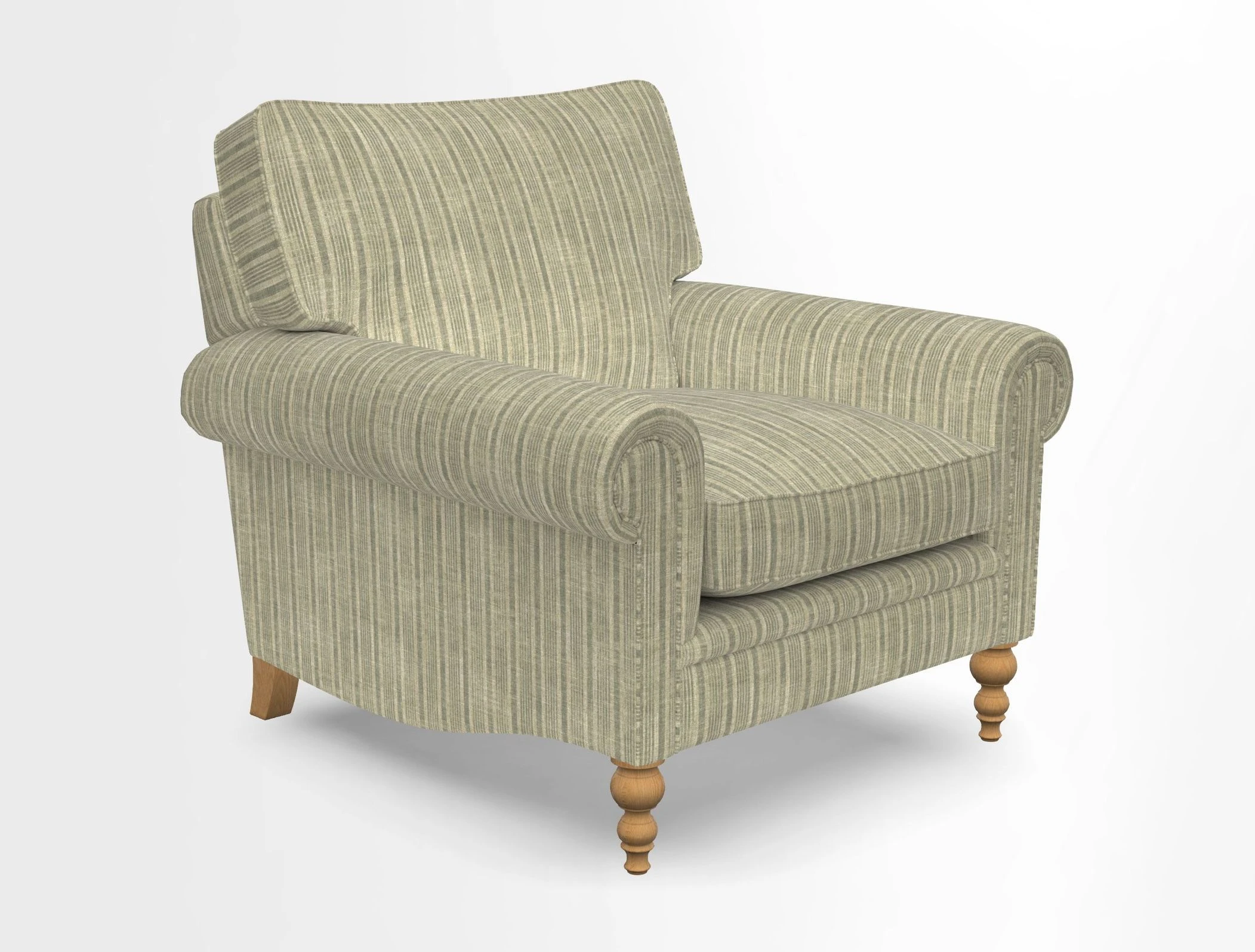 Aldingbourne Chair in Grain Sack Stripe Linen Red
