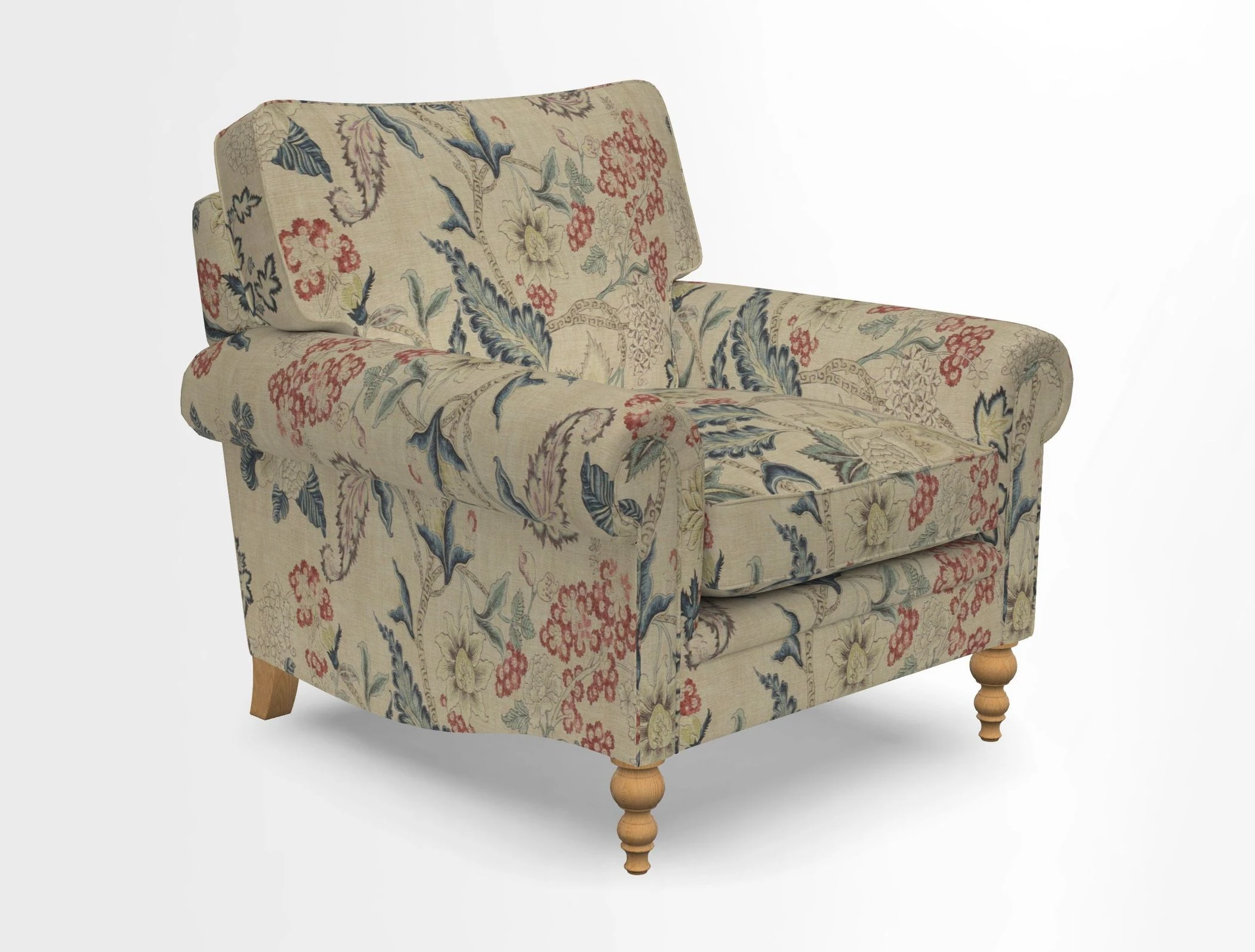 Aldingbourne Chair in Grain Sack Stripe Linen Red