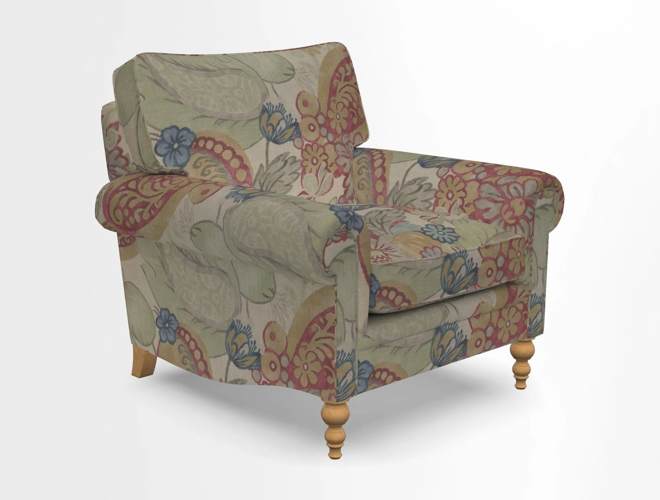 Aldingbourne Chair in Grain Sack Stripe Linen Red