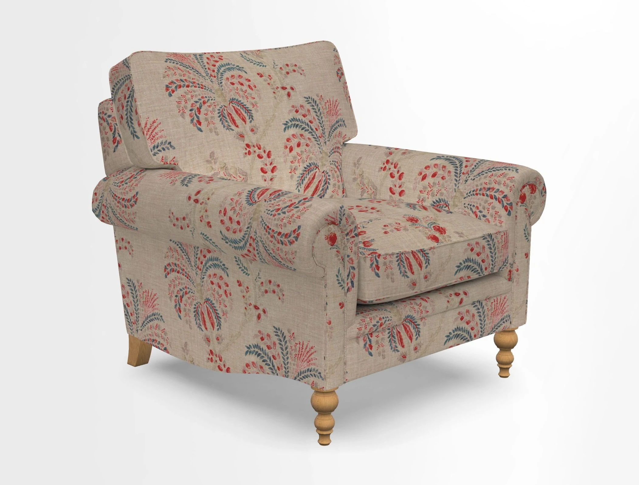 Aldingbourne Chair in Grain Sack Stripe Linen Red