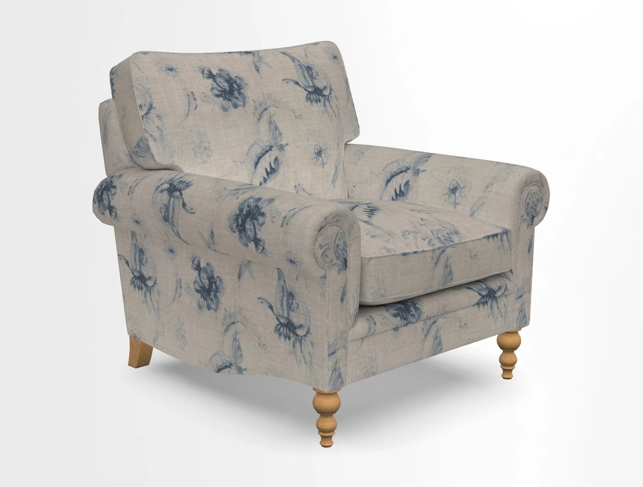 Aldingbourne Chair in Grain Sack Stripe Linen Red