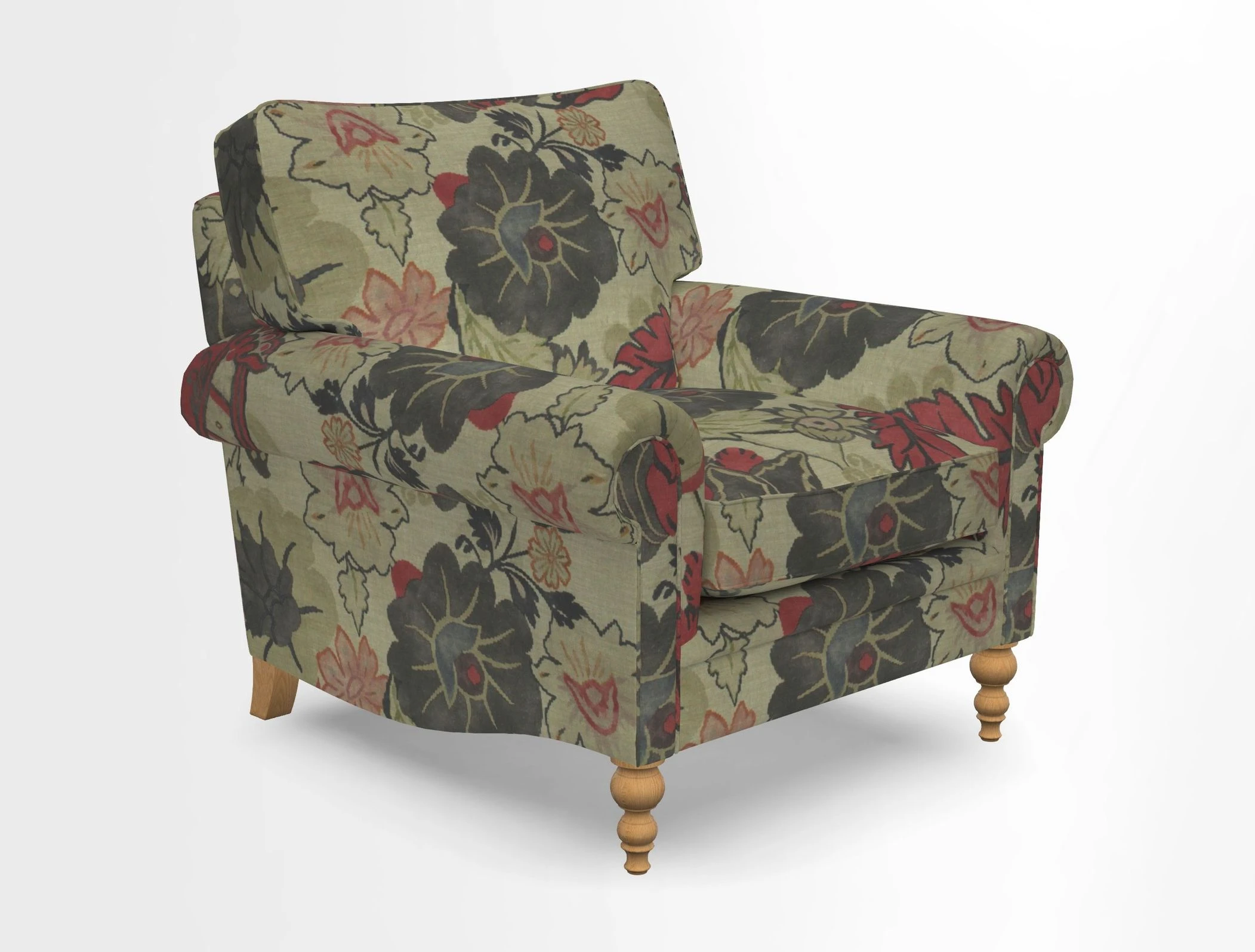 Aldingbourne Chair in Grain Sack Stripe Linen Red