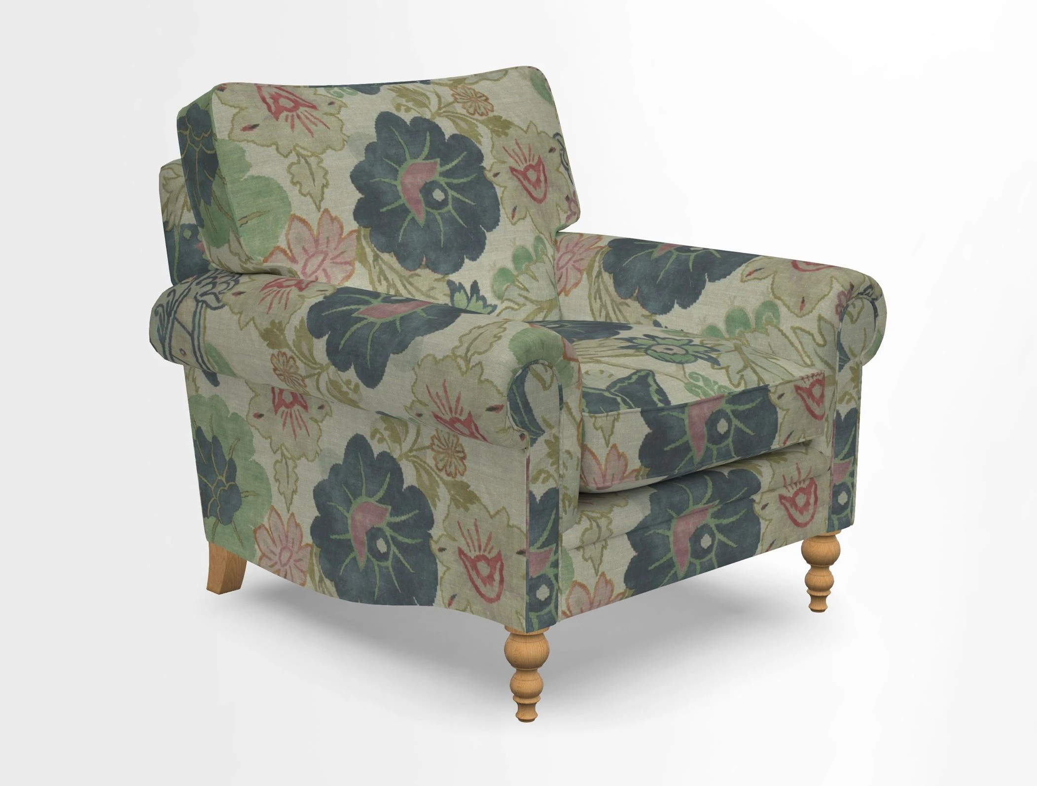 Aldingbourne Chair in Grain Sack Stripe Linen Red
