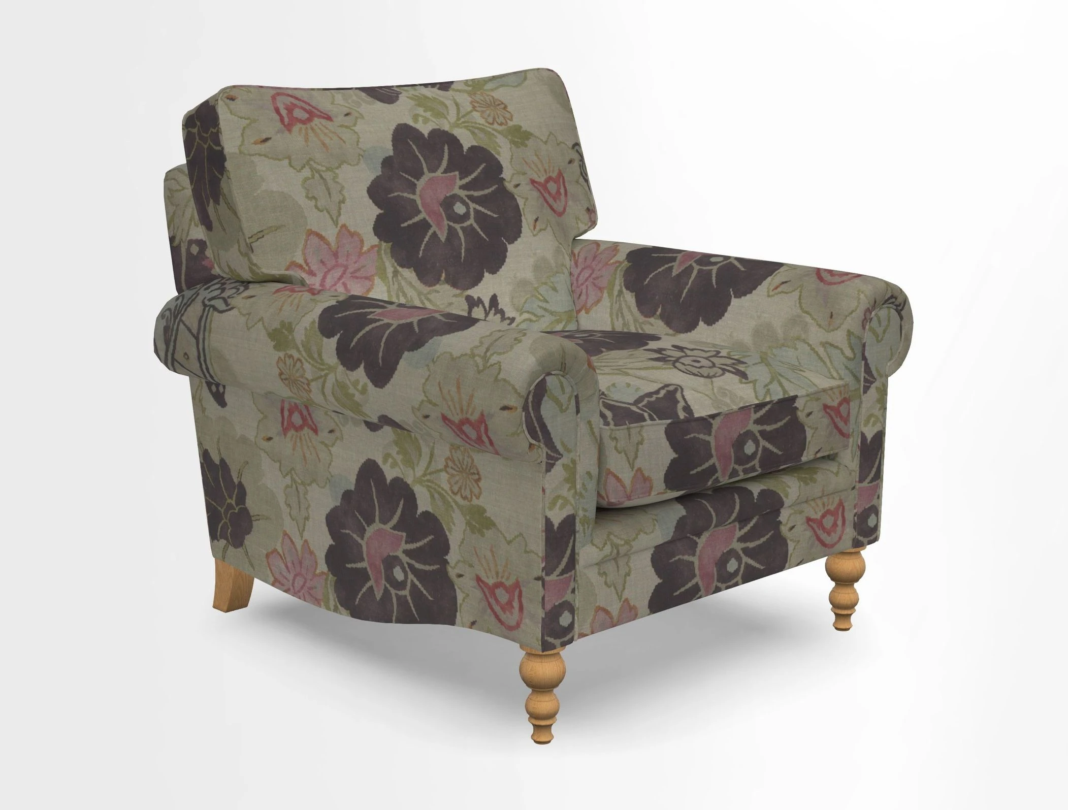 Aldingbourne Chair in Grain Sack Stripe Linen Red