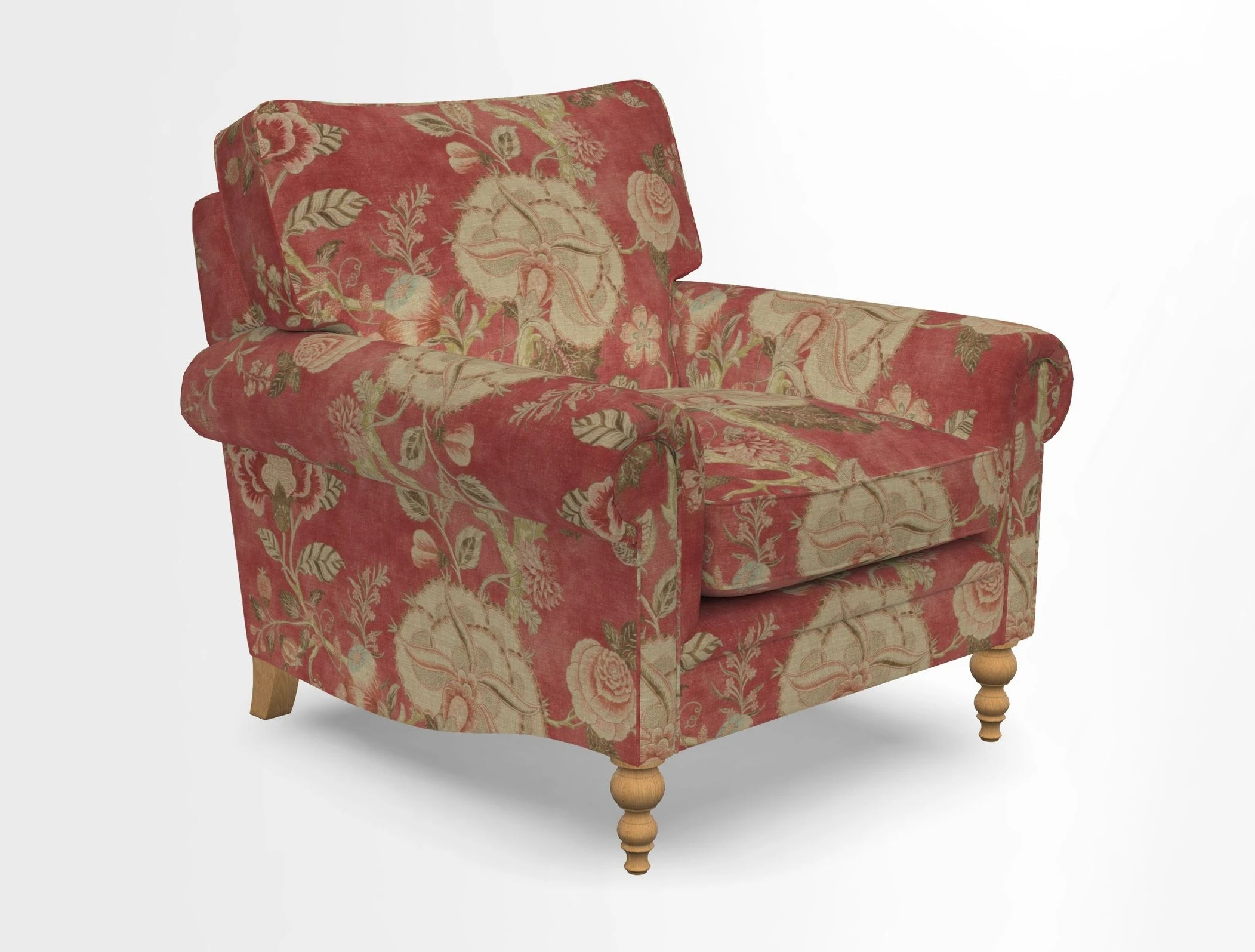 Aldingbourne Chair in Grain Sack Stripe Linen Red