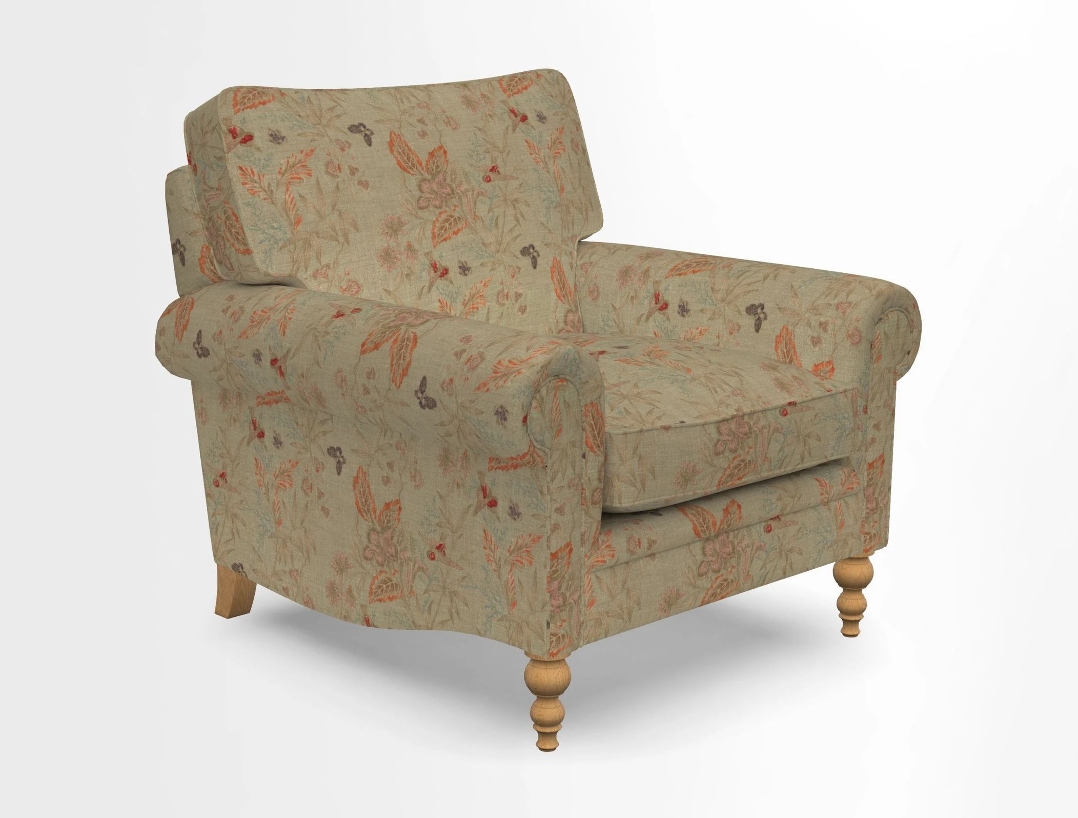 Aldingbourne Chair in Grain Sack Stripe Linen Red