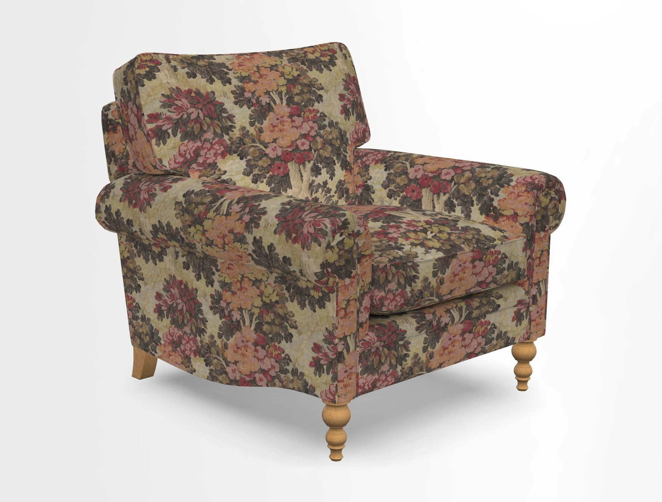 Aldingbourne Chair in Grain Sack Stripe Linen Red