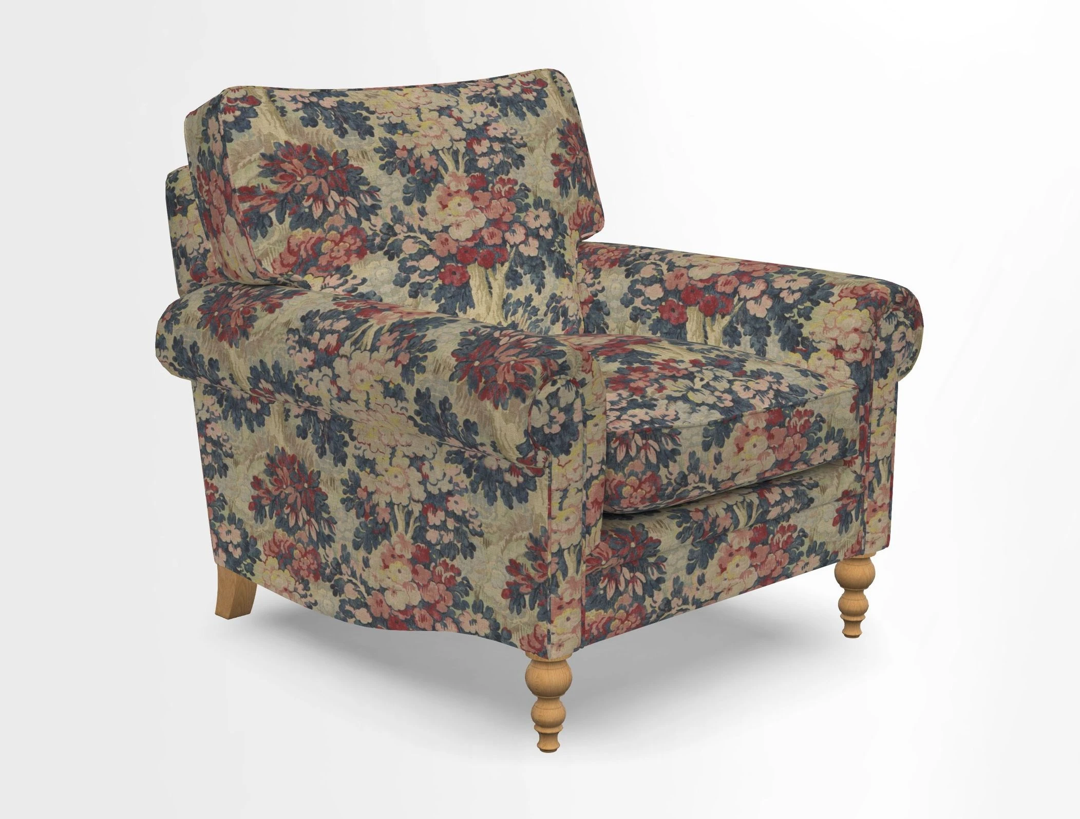 Aldingbourne Chair in Grain Sack Stripe Linen Red