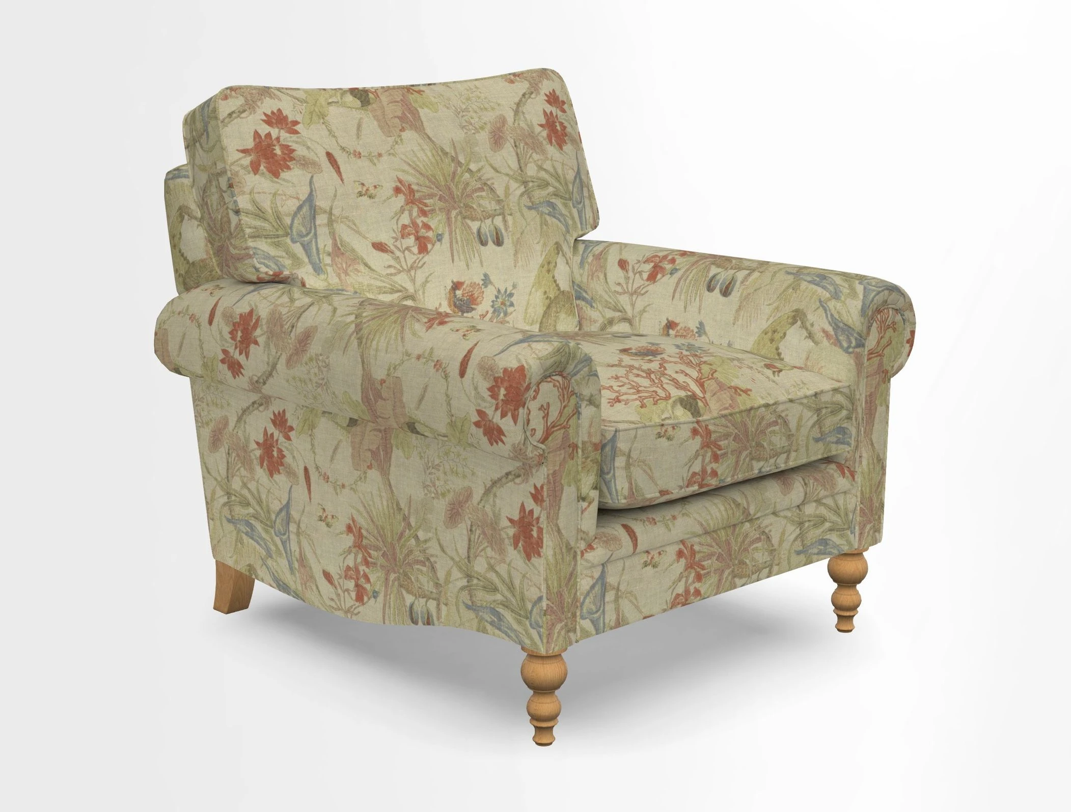 Aldingbourne Chair in Grain Sack Stripe Linen Red
