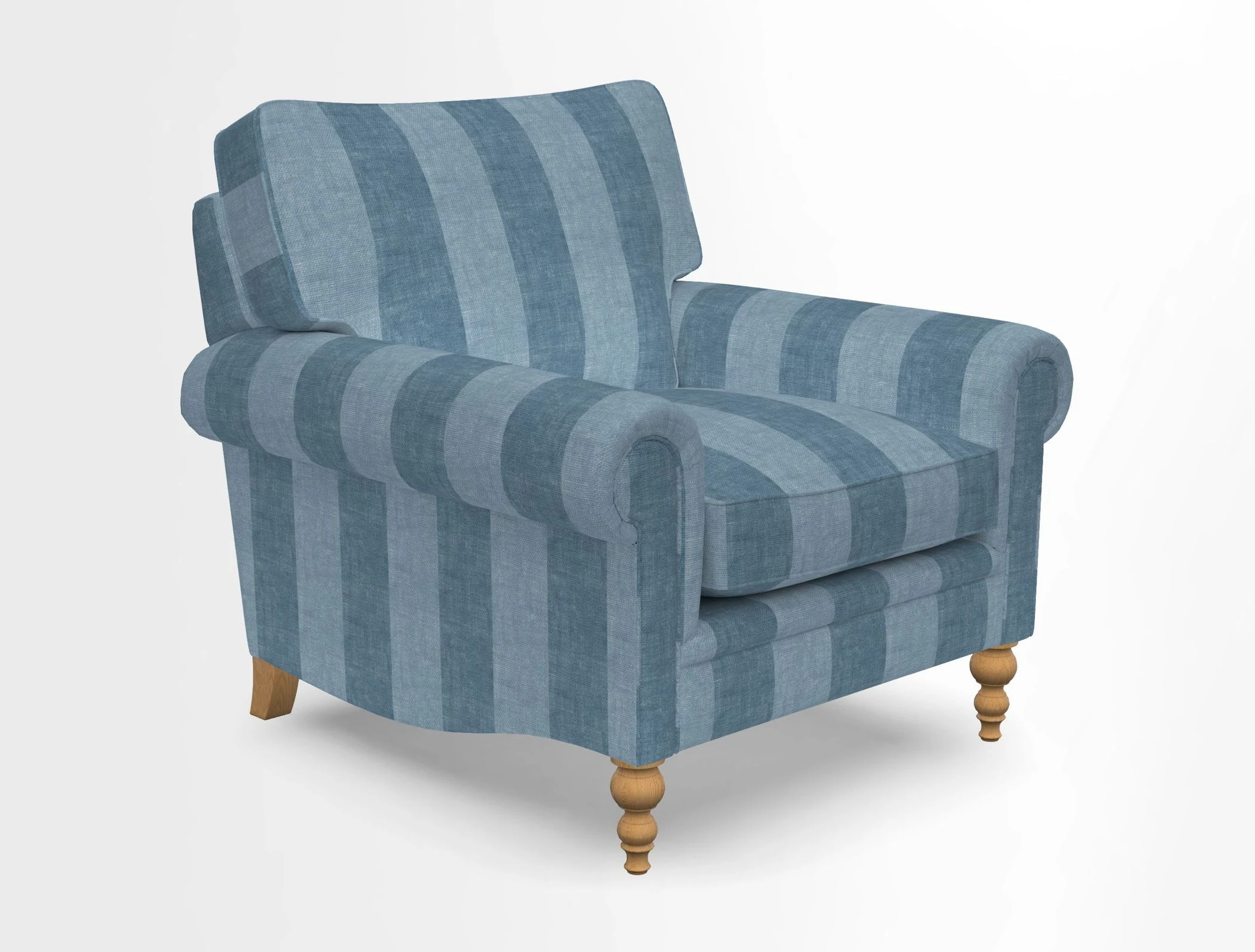 Aldingbourne Chair in Grain Sack Stripe Linen Red