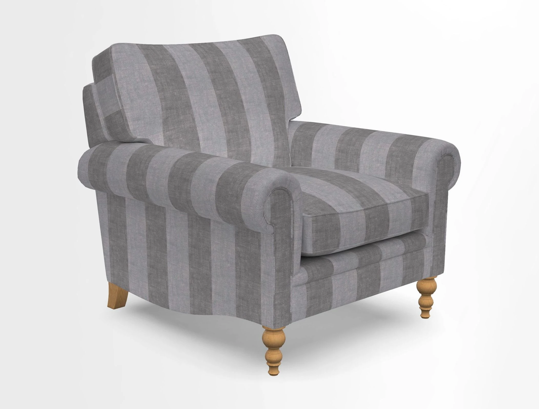 Aldingbourne Chair in Grain Sack Stripe Linen Red