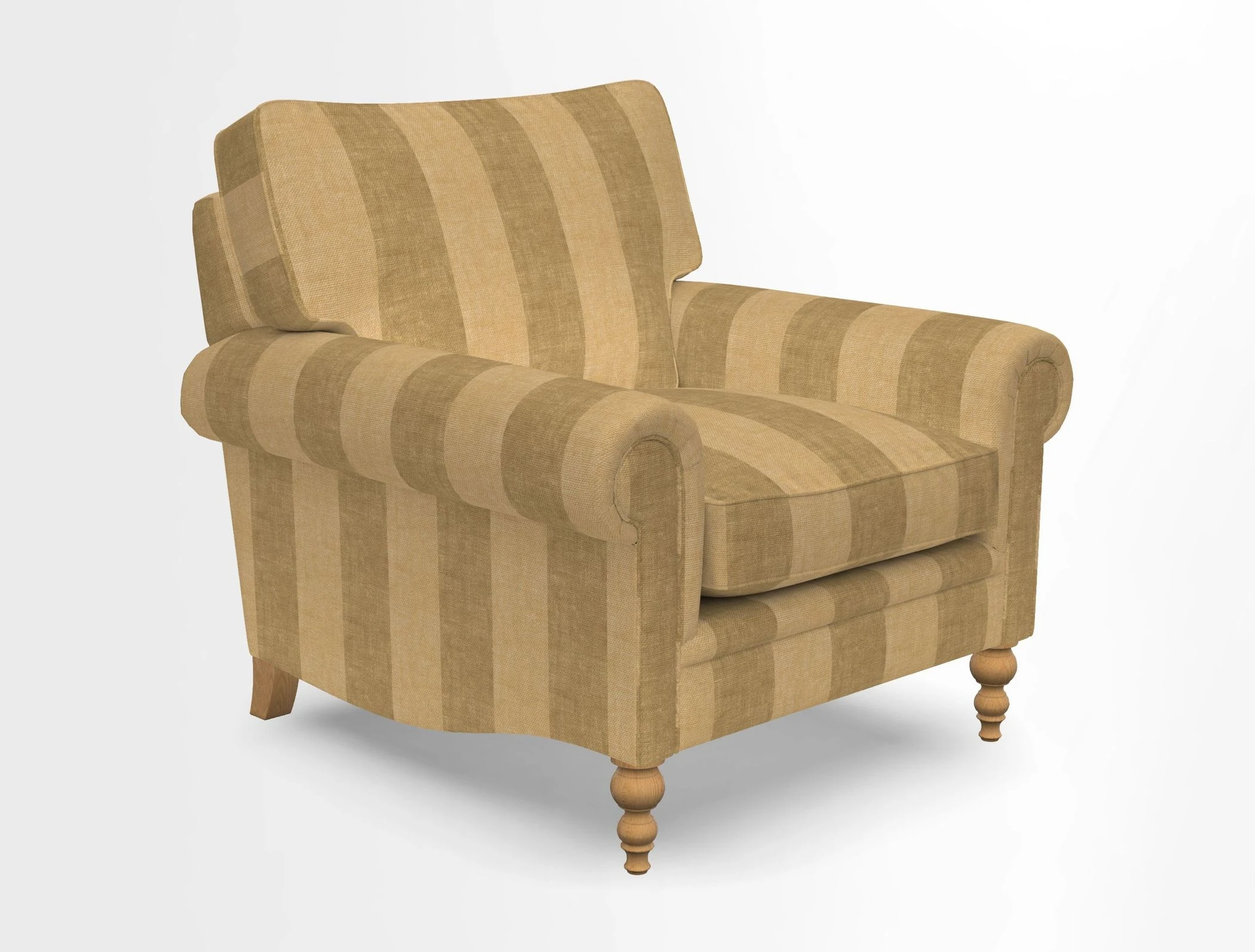 Aldingbourne Chair in Grain Sack Stripe Linen Red