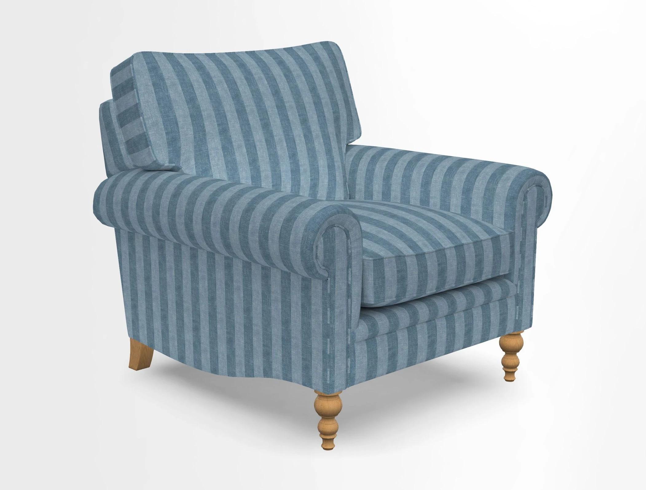 Aldingbourne Chair in Grain Sack Stripe Linen Red