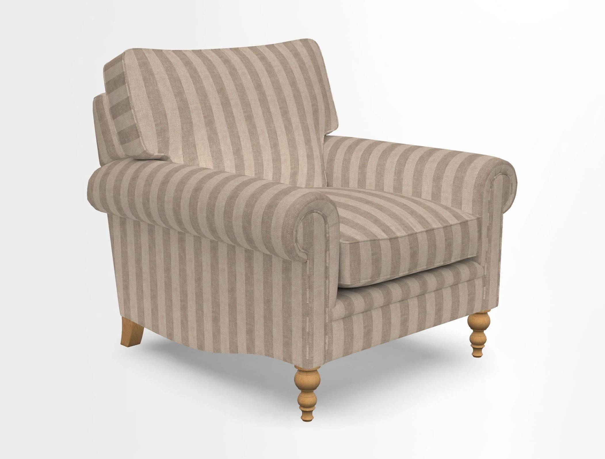 Aldingbourne Chair in Grain Sack Stripe Linen Red