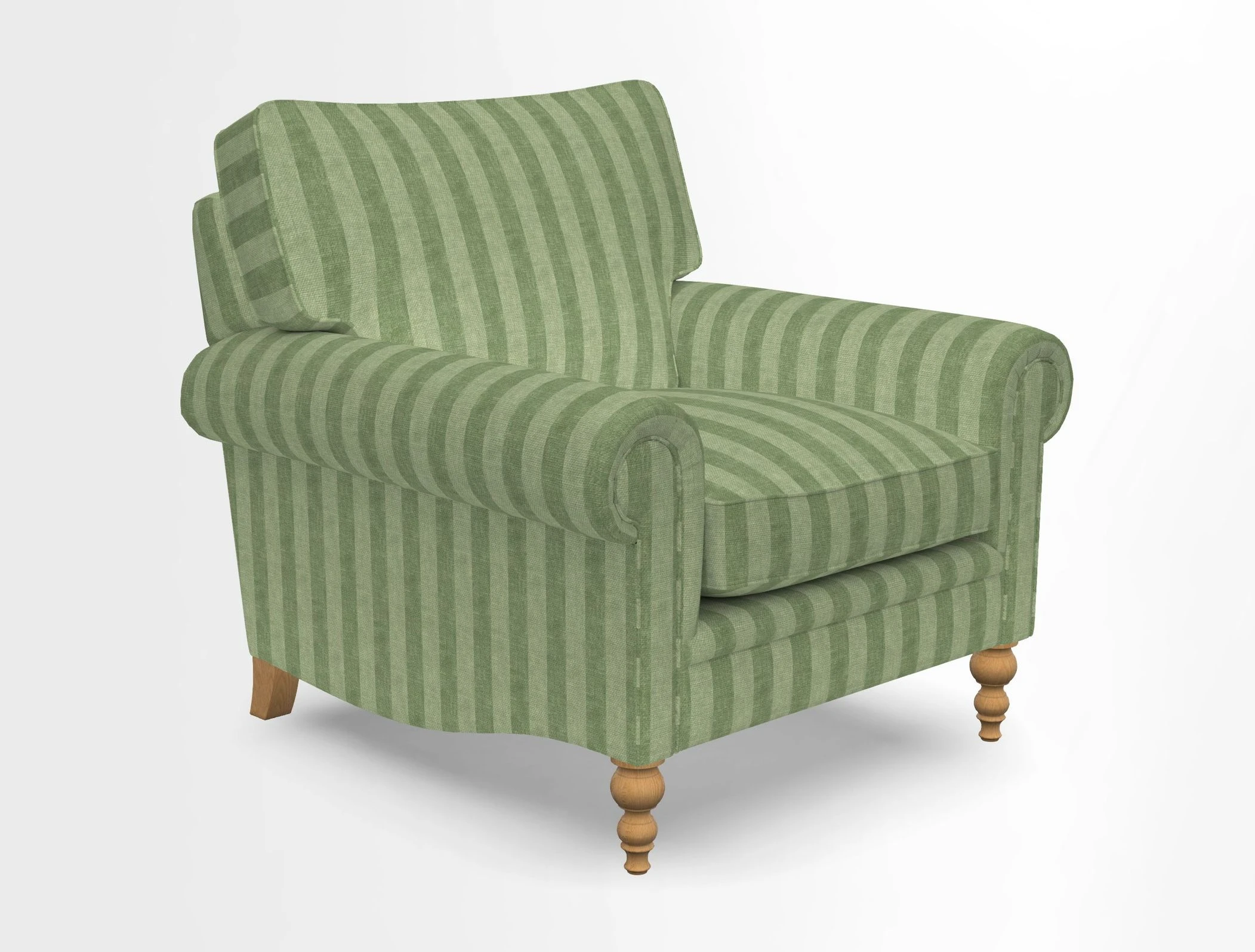 Aldingbourne Chair in Grain Sack Stripe Linen Red