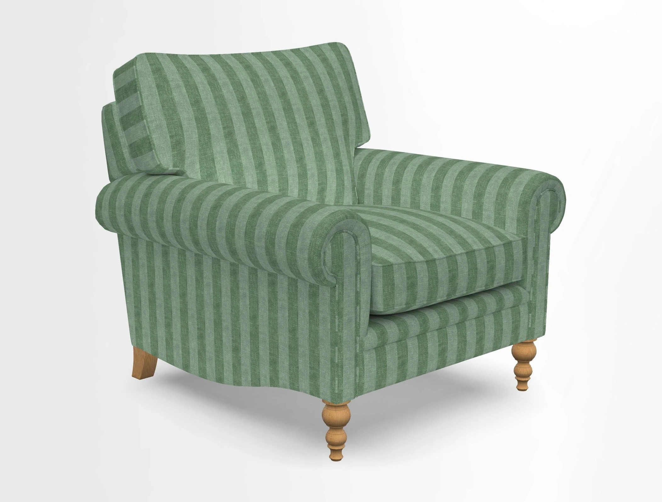Aldingbourne Chair in Grain Sack Stripe Linen Red