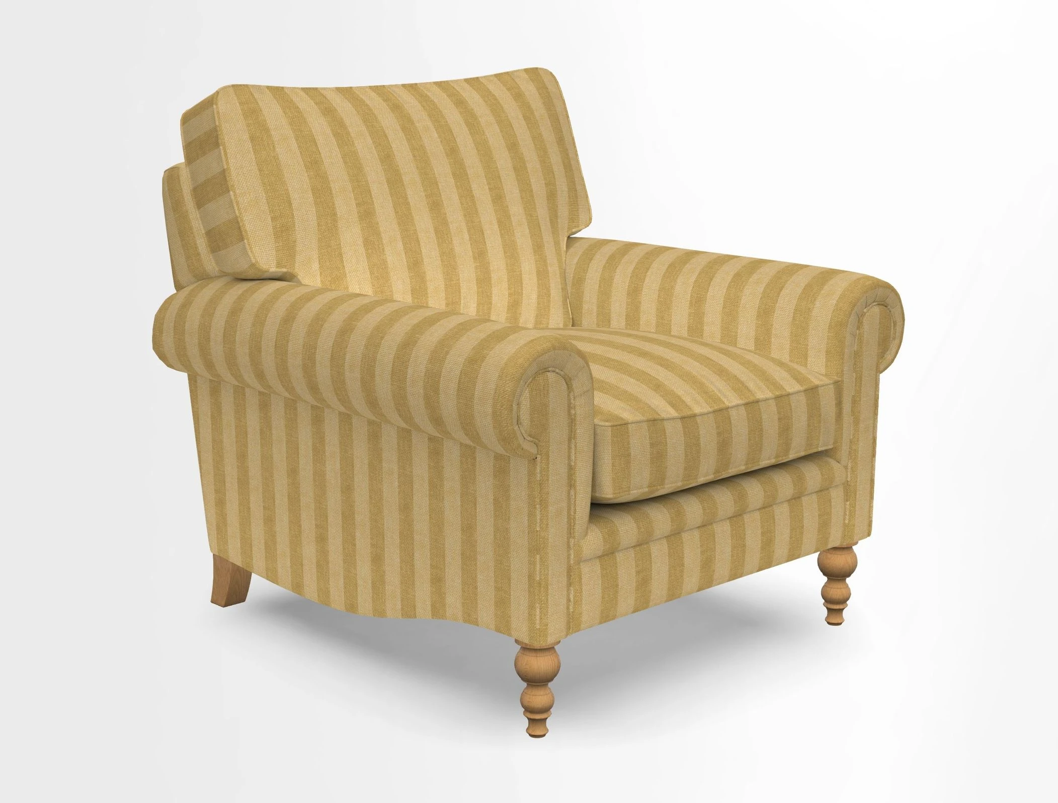 Aldingbourne Chair in Grain Sack Stripe Linen Red