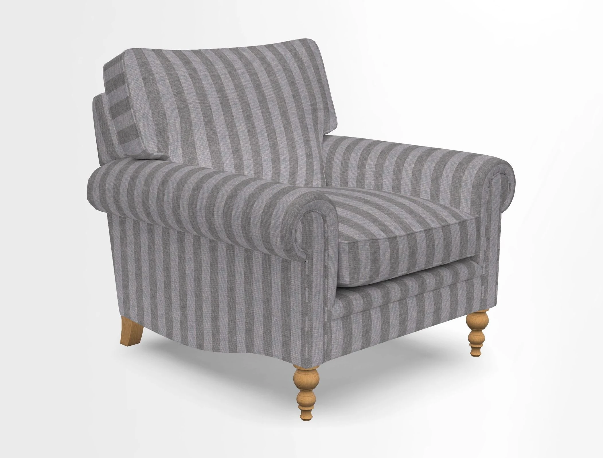 Aldingbourne Chair in Grain Sack Stripe Linen Red