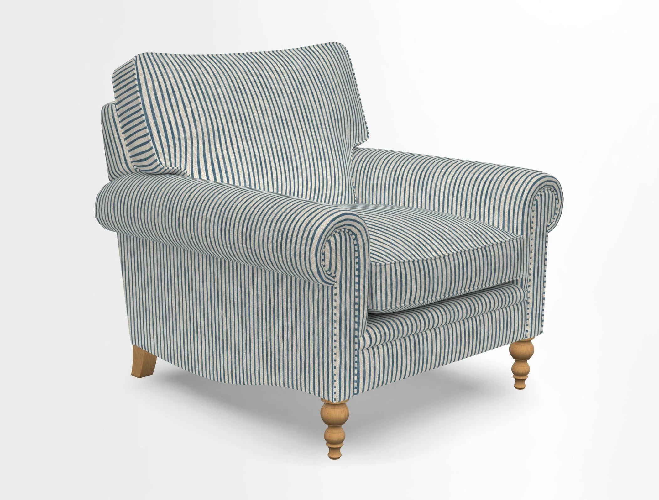 Aldingbourne Chair in Grain Sack Stripe Linen Red