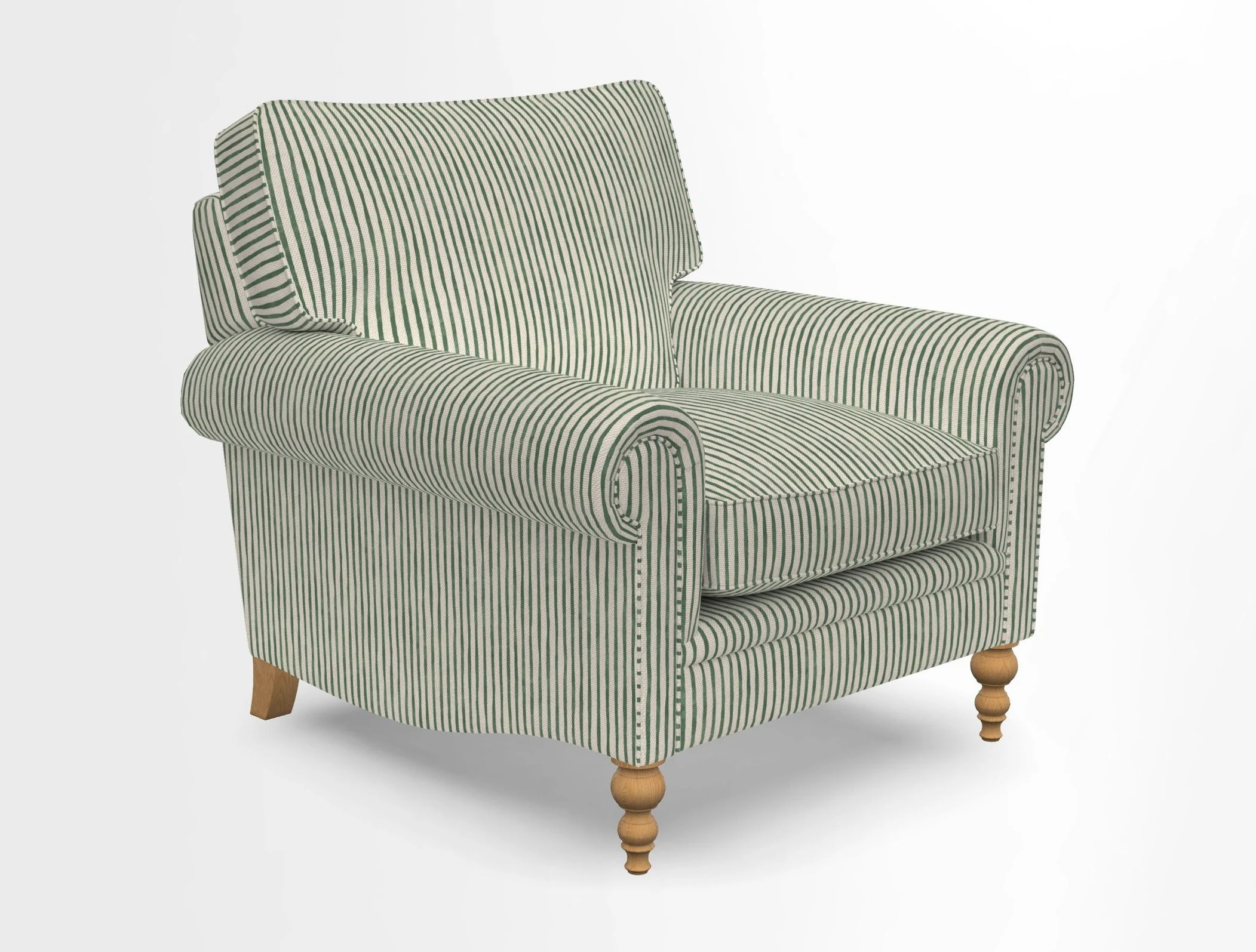 Aldingbourne Chair in Grain Sack Stripe Linen Red