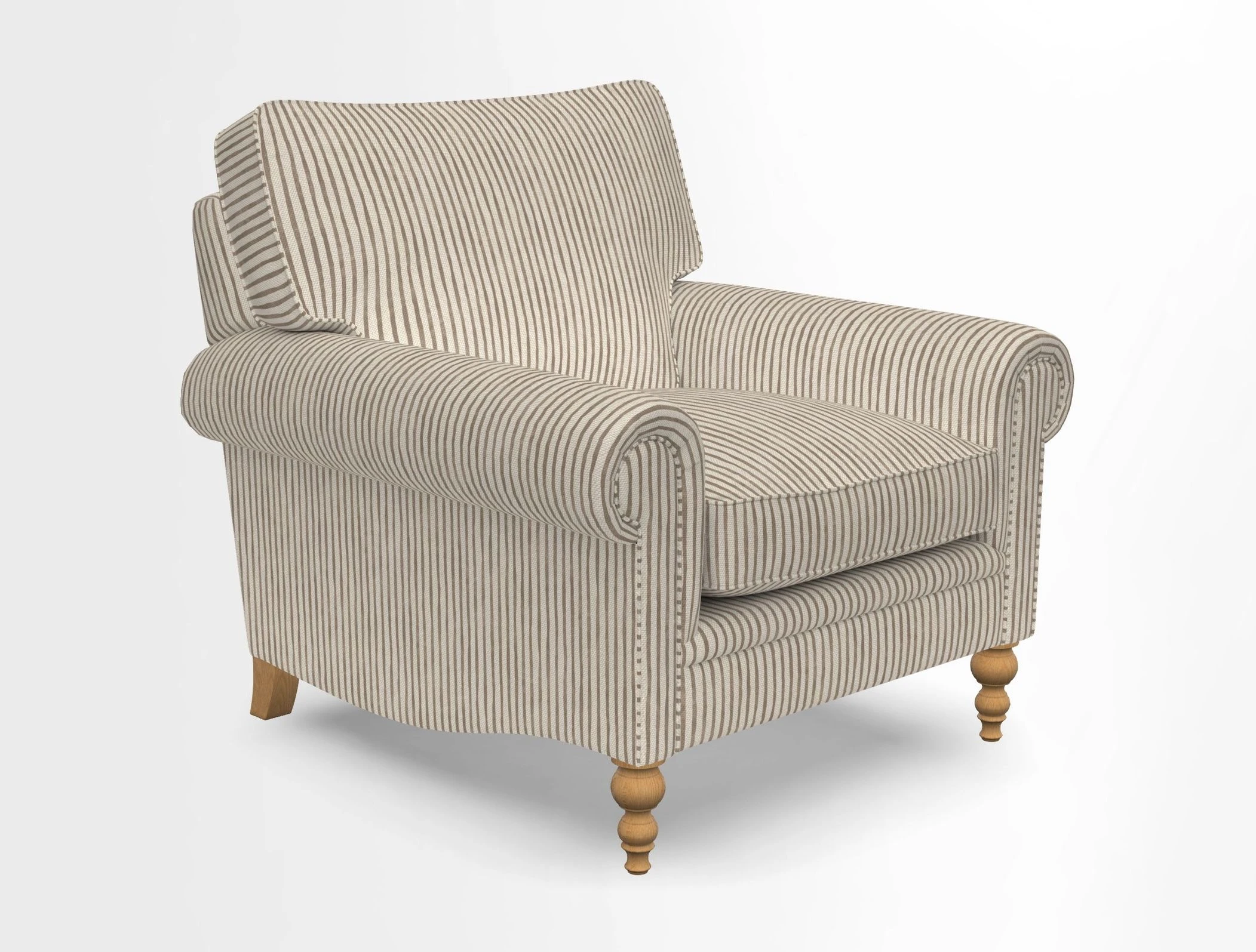 Aldingbourne Chair in Grain Sack Stripe Linen Red