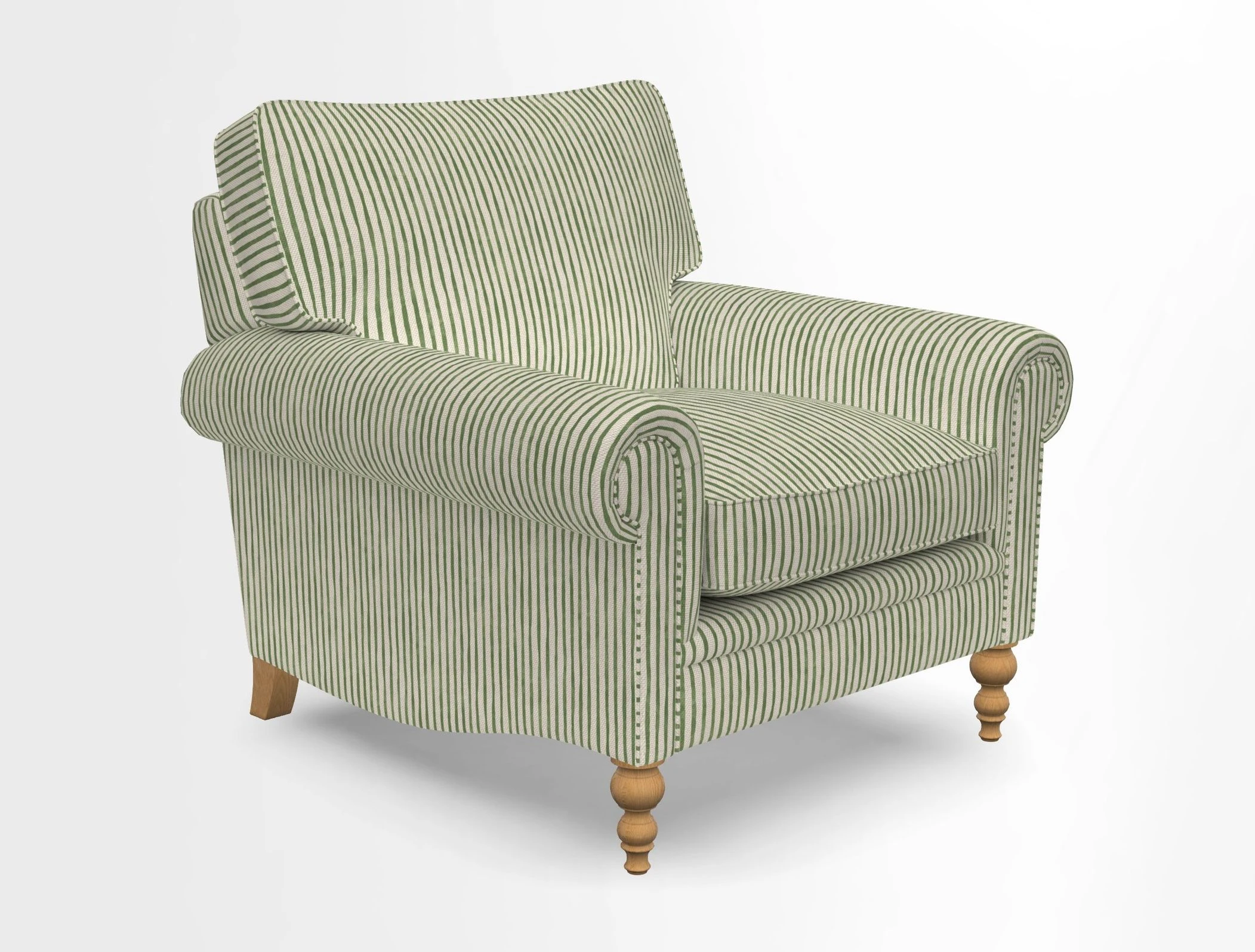 Aldingbourne Chair in Grain Sack Stripe Linen Red