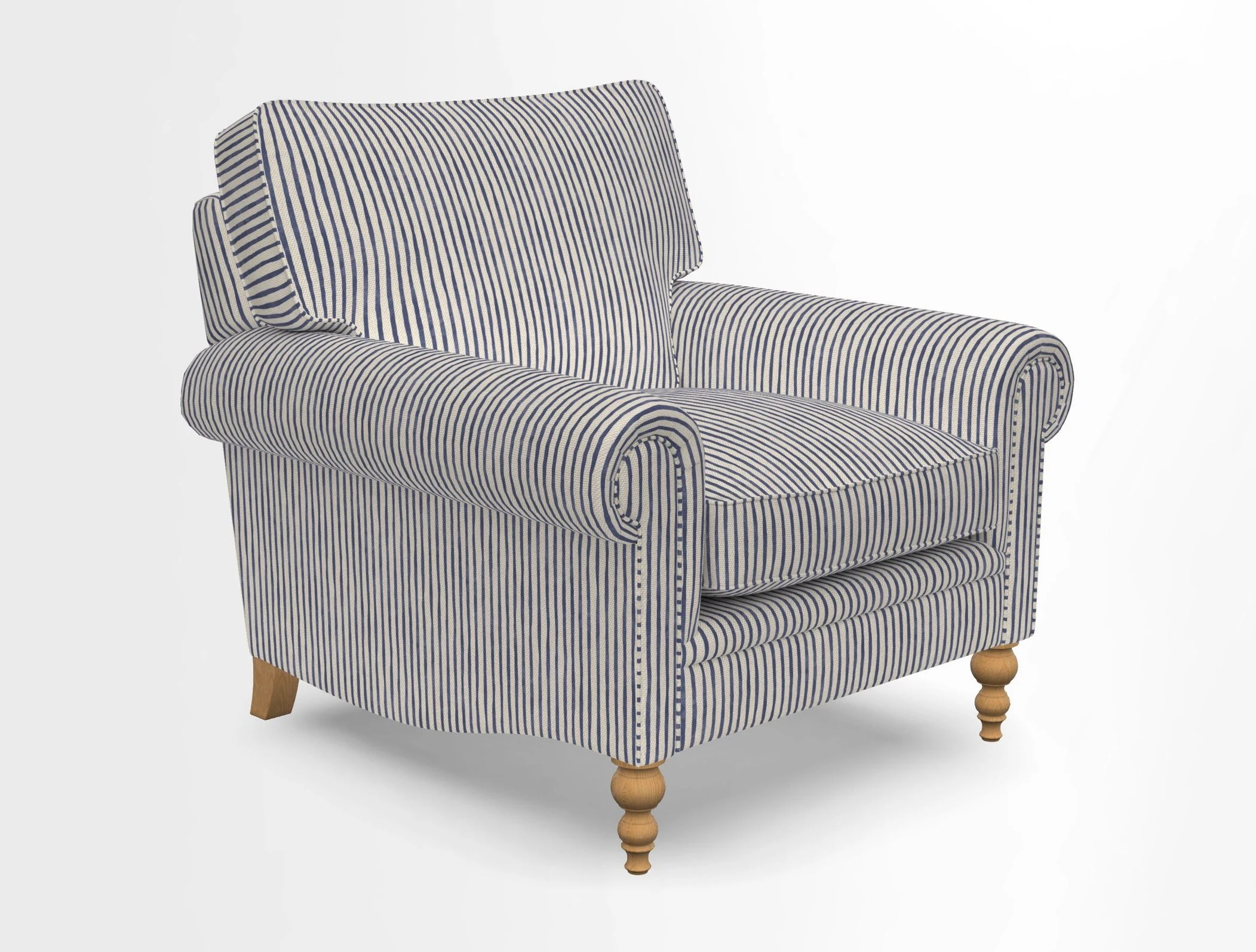 Aldingbourne Chair in Grain Sack Stripe Linen Red