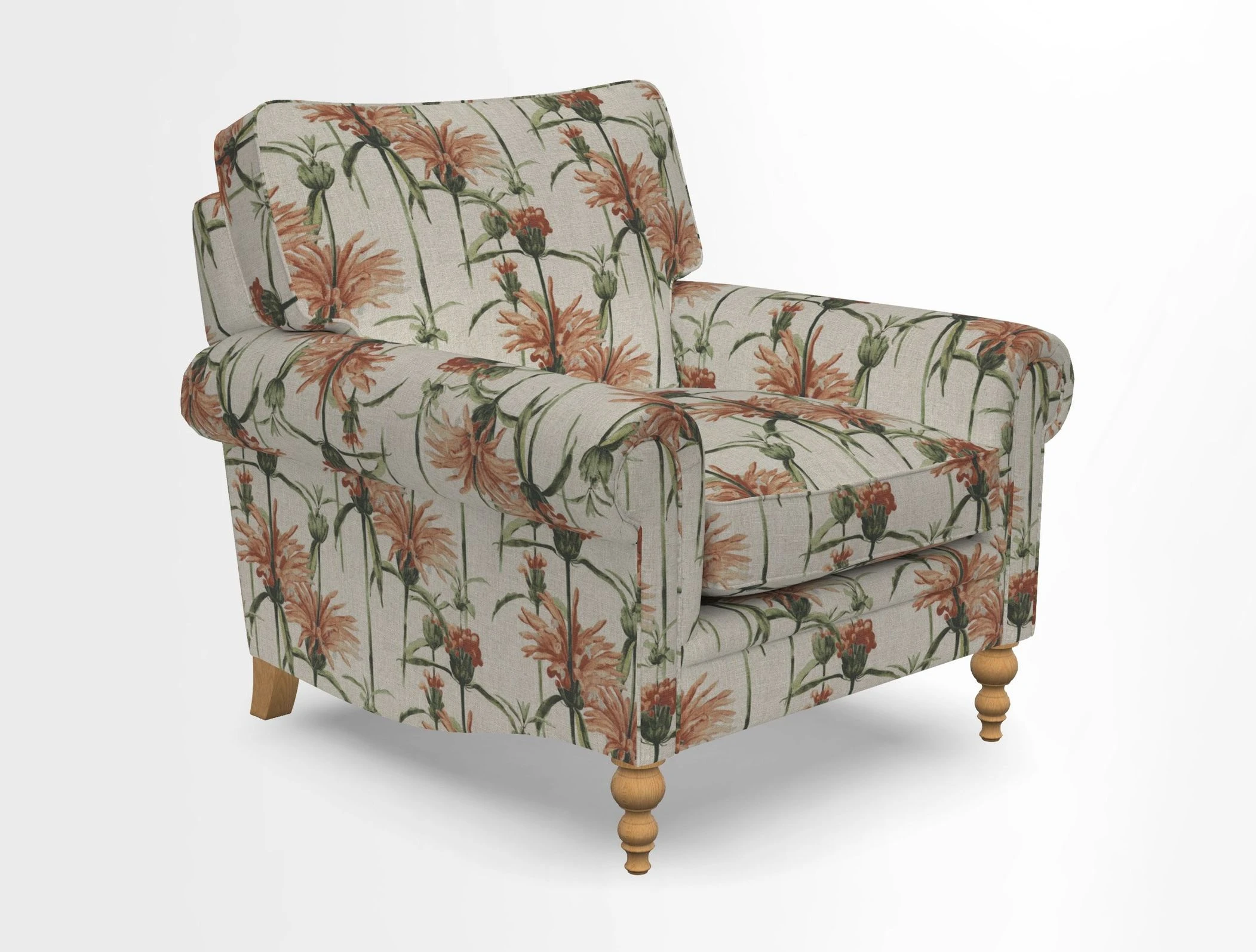 Aldingbourne Chair in Grain Sack Stripe Linen Red