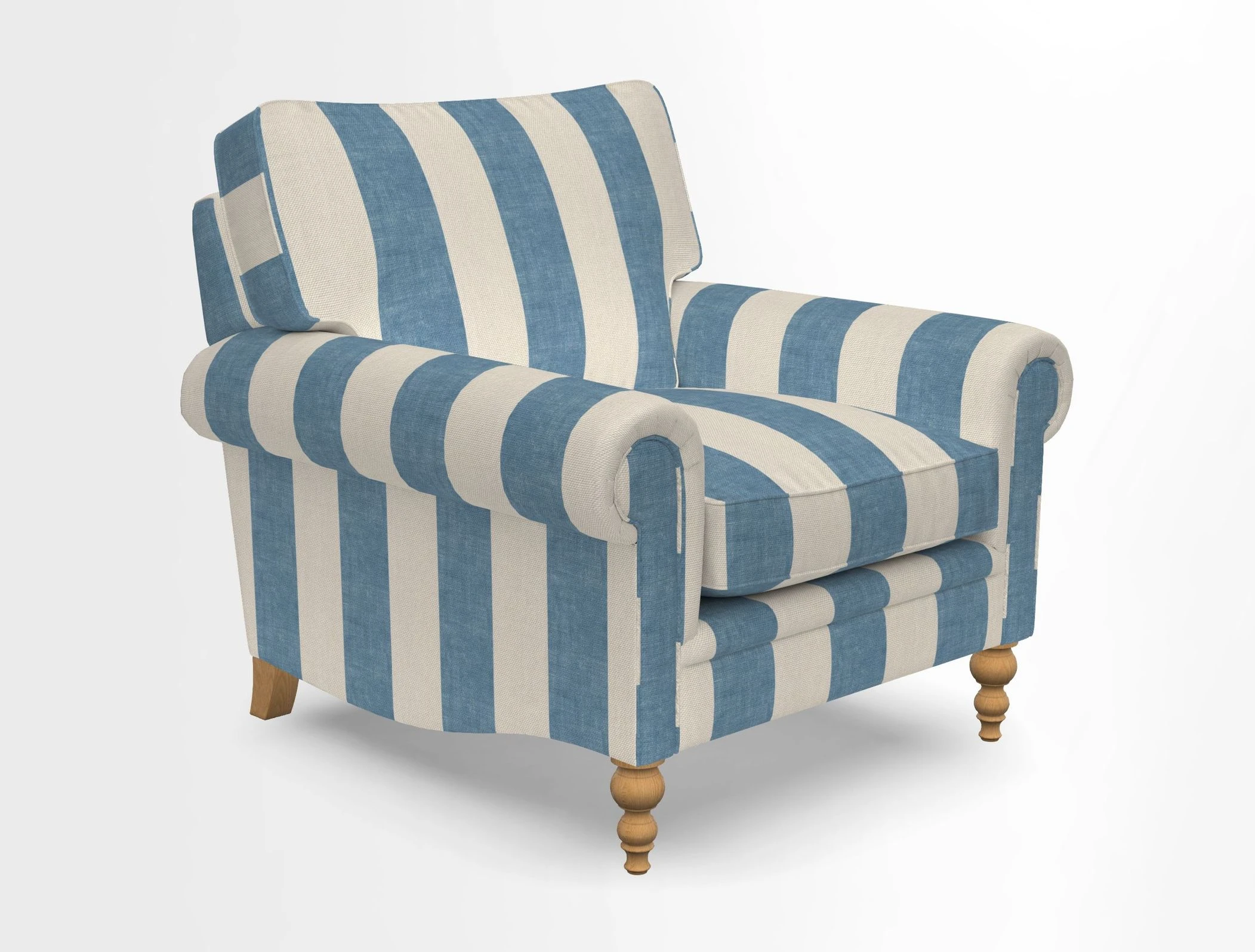 Aldingbourne Chair in Grain Sack Stripe Linen Red