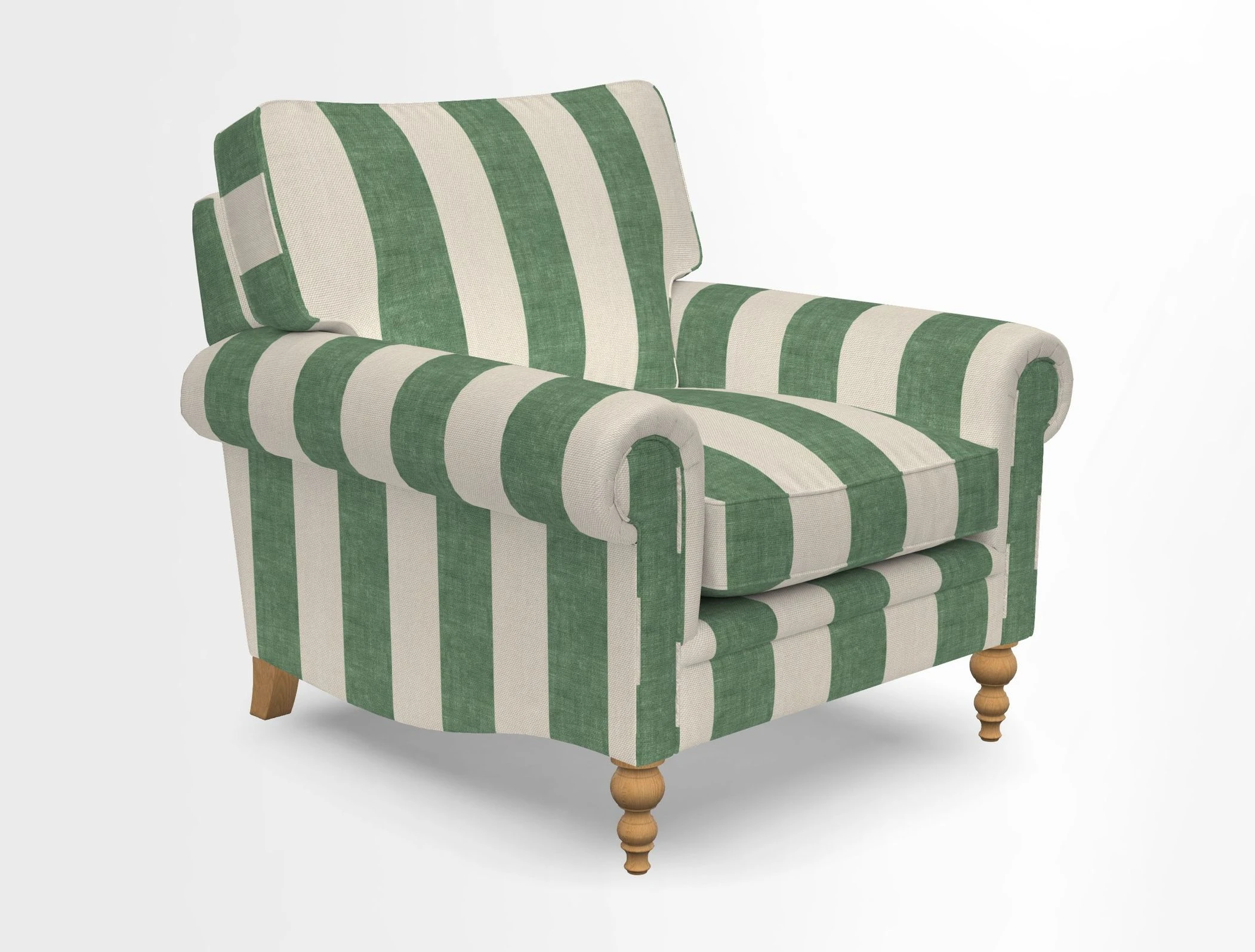 Aldingbourne Chair in Grain Sack Stripe Linen Red