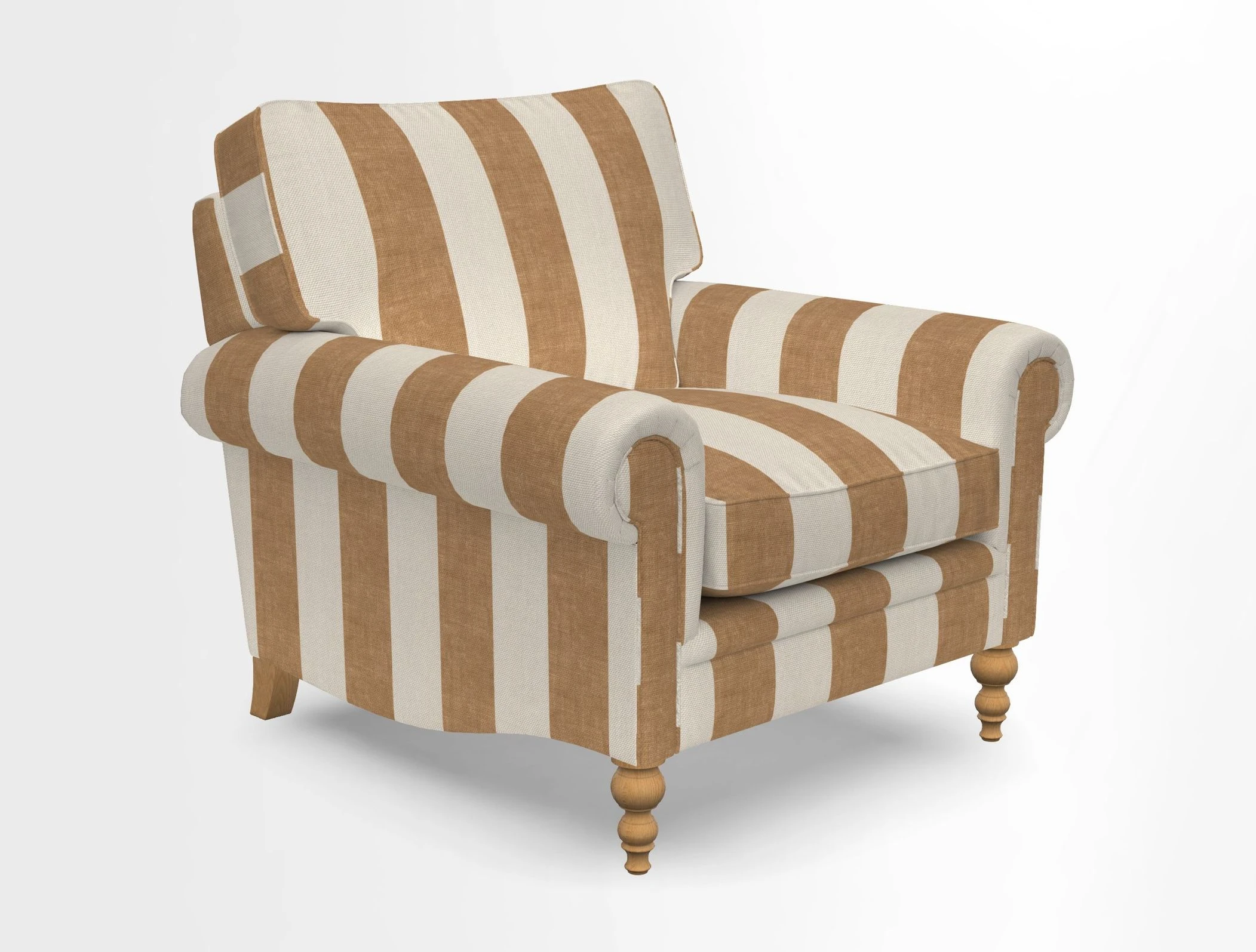 Aldingbourne Chair in Grain Sack Stripe Linen Red