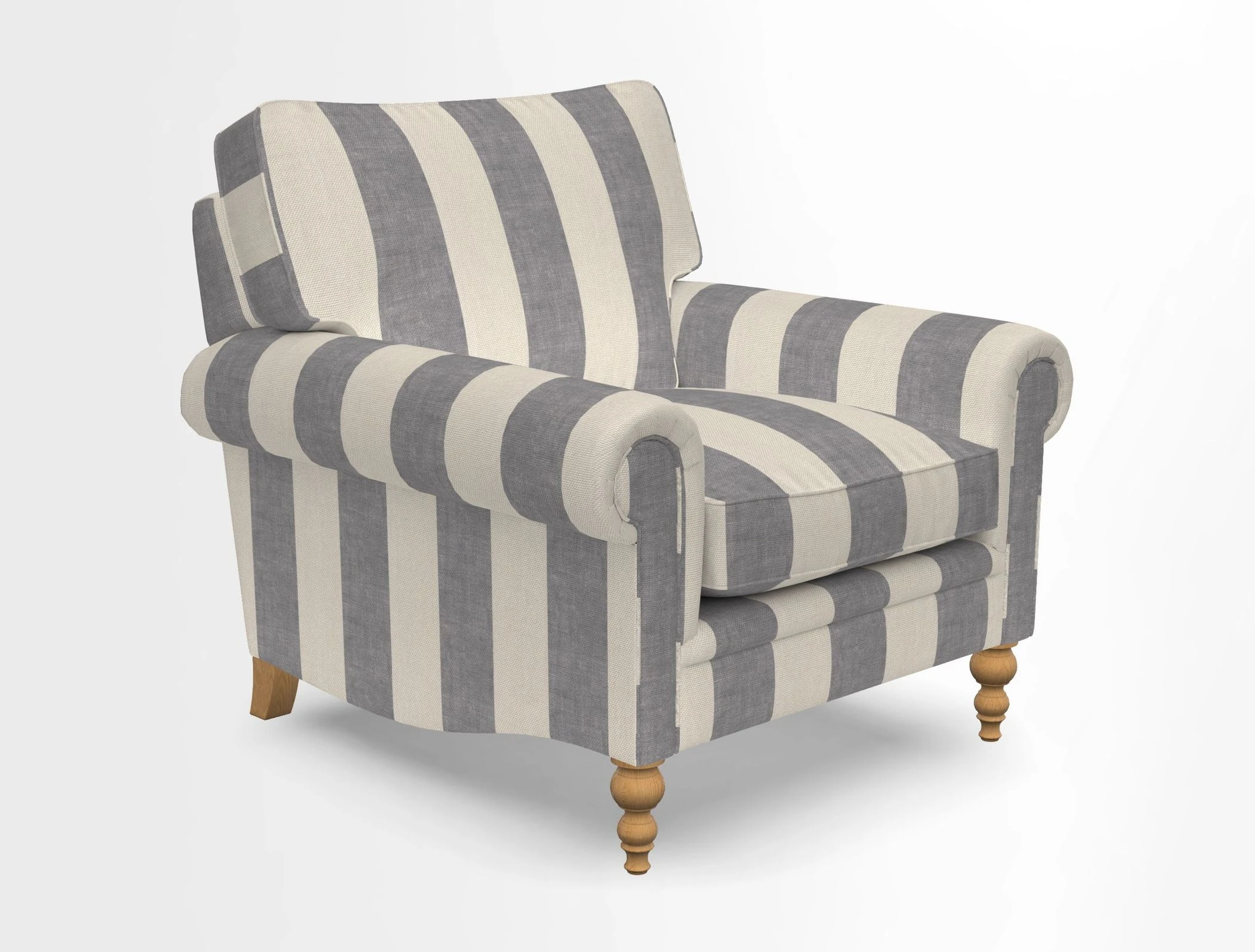 Aldingbourne Chair in Grain Sack Stripe Linen Red