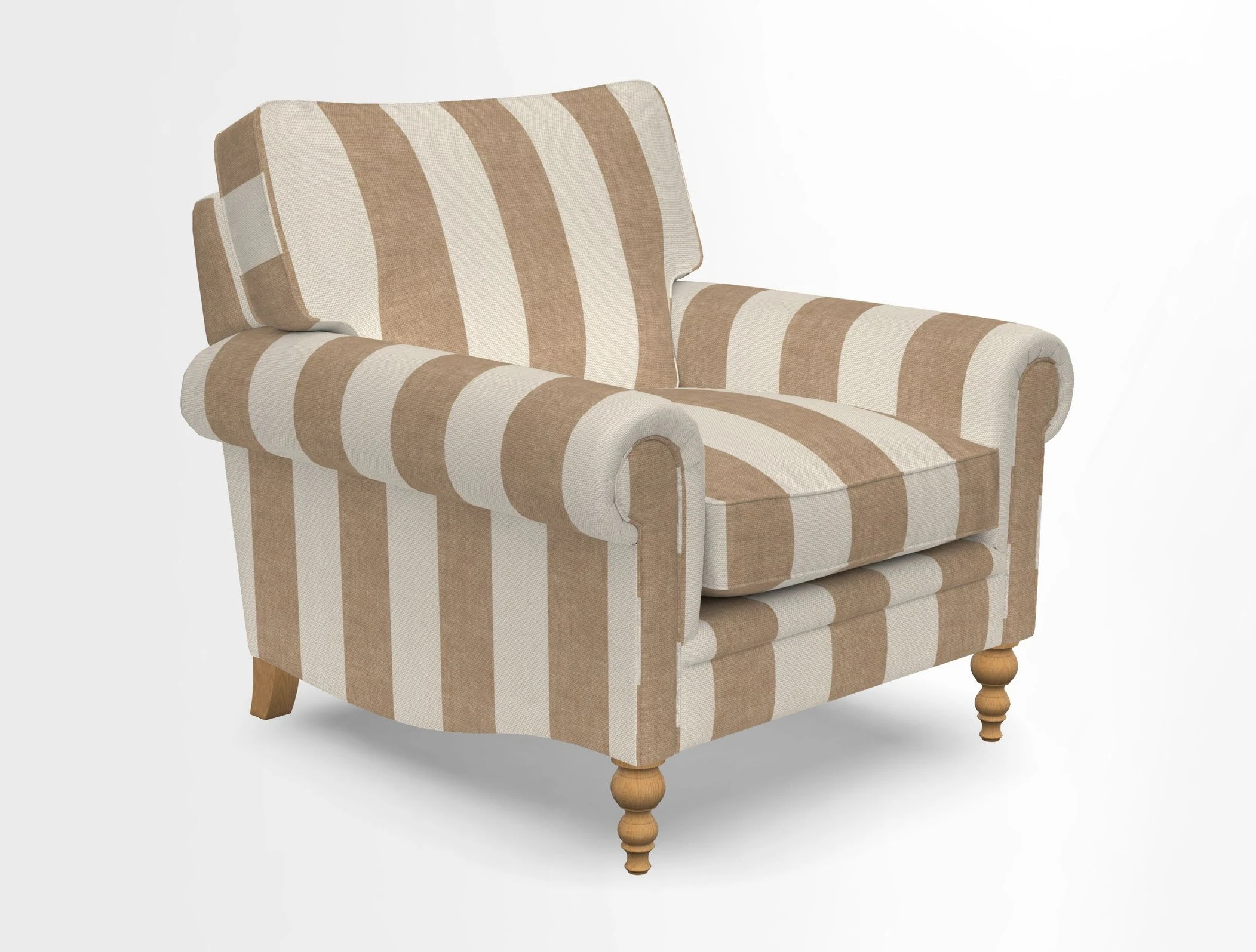 Aldingbourne Chair in Grain Sack Stripe Linen Red
