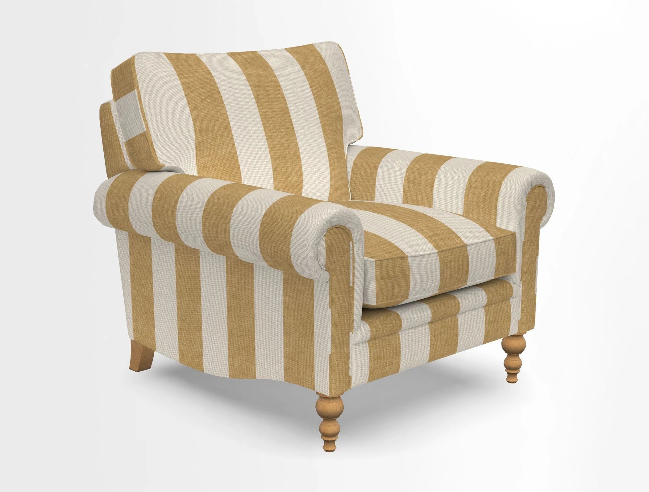 Aldingbourne Chair in Grain Sack Stripe Linen Red