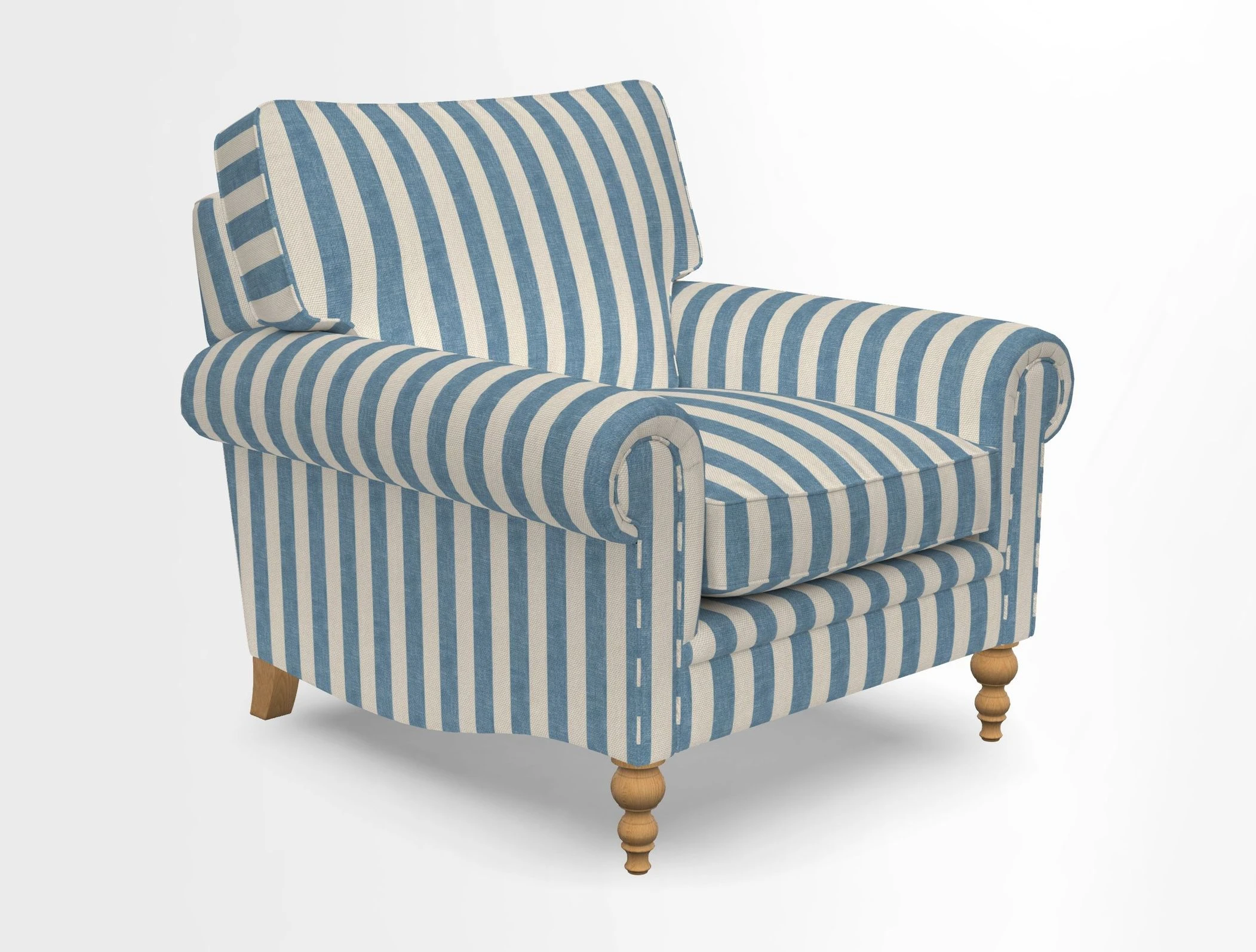 Aldingbourne Chair in Grain Sack Stripe Linen Red
