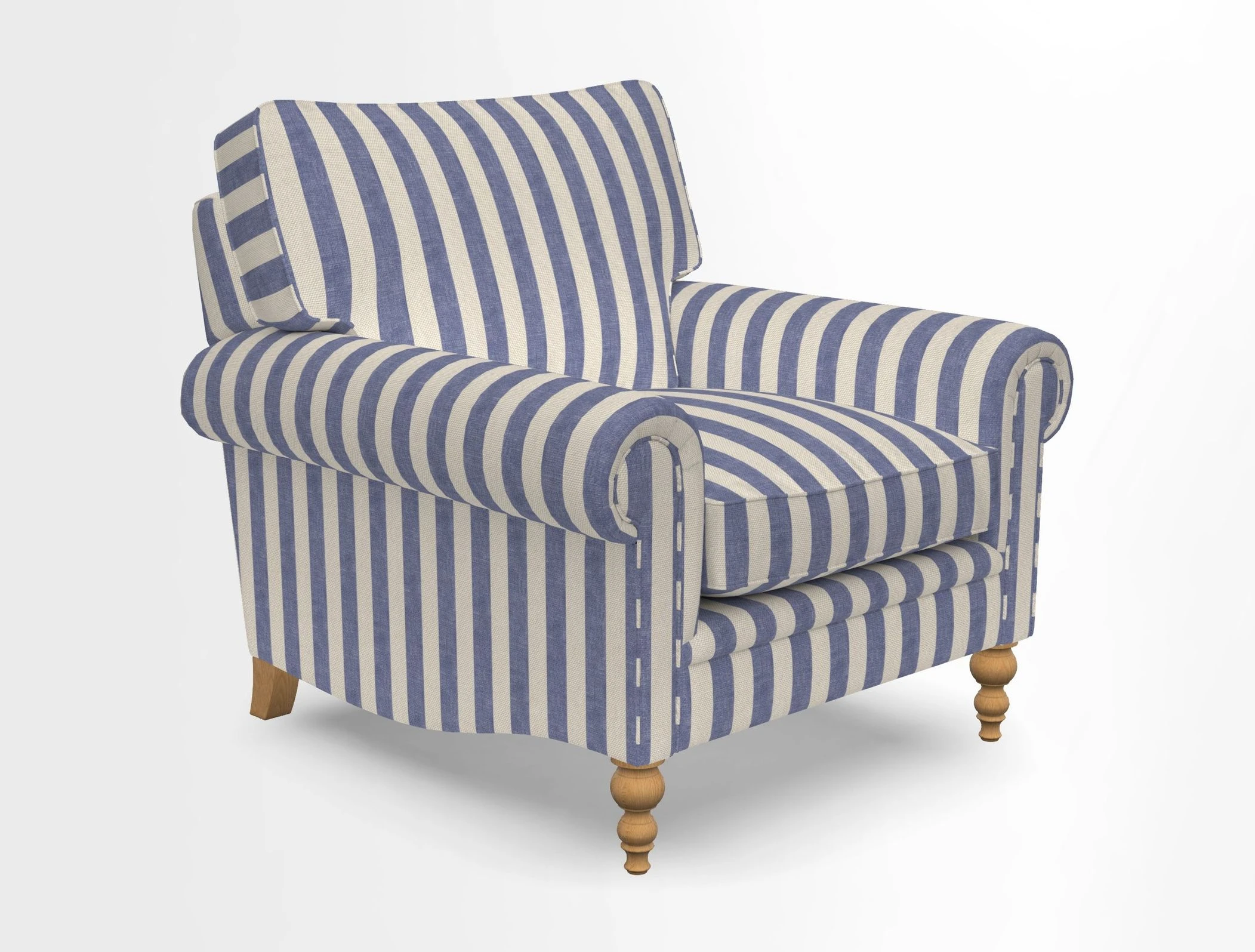 Aldingbourne Chair in Grain Sack Stripe Linen Red
