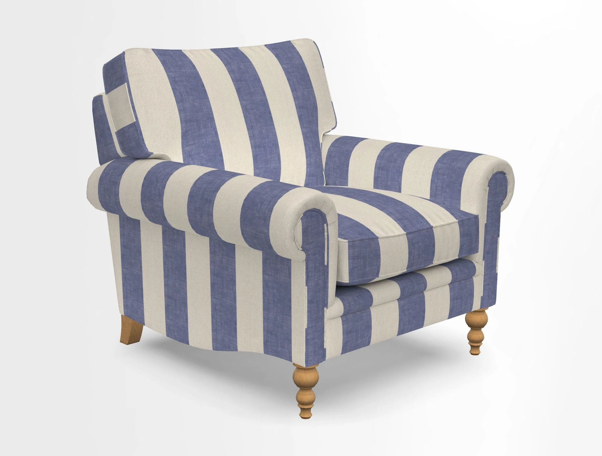 Aldingbourne Chair in Grain Sack Stripe Linen Red