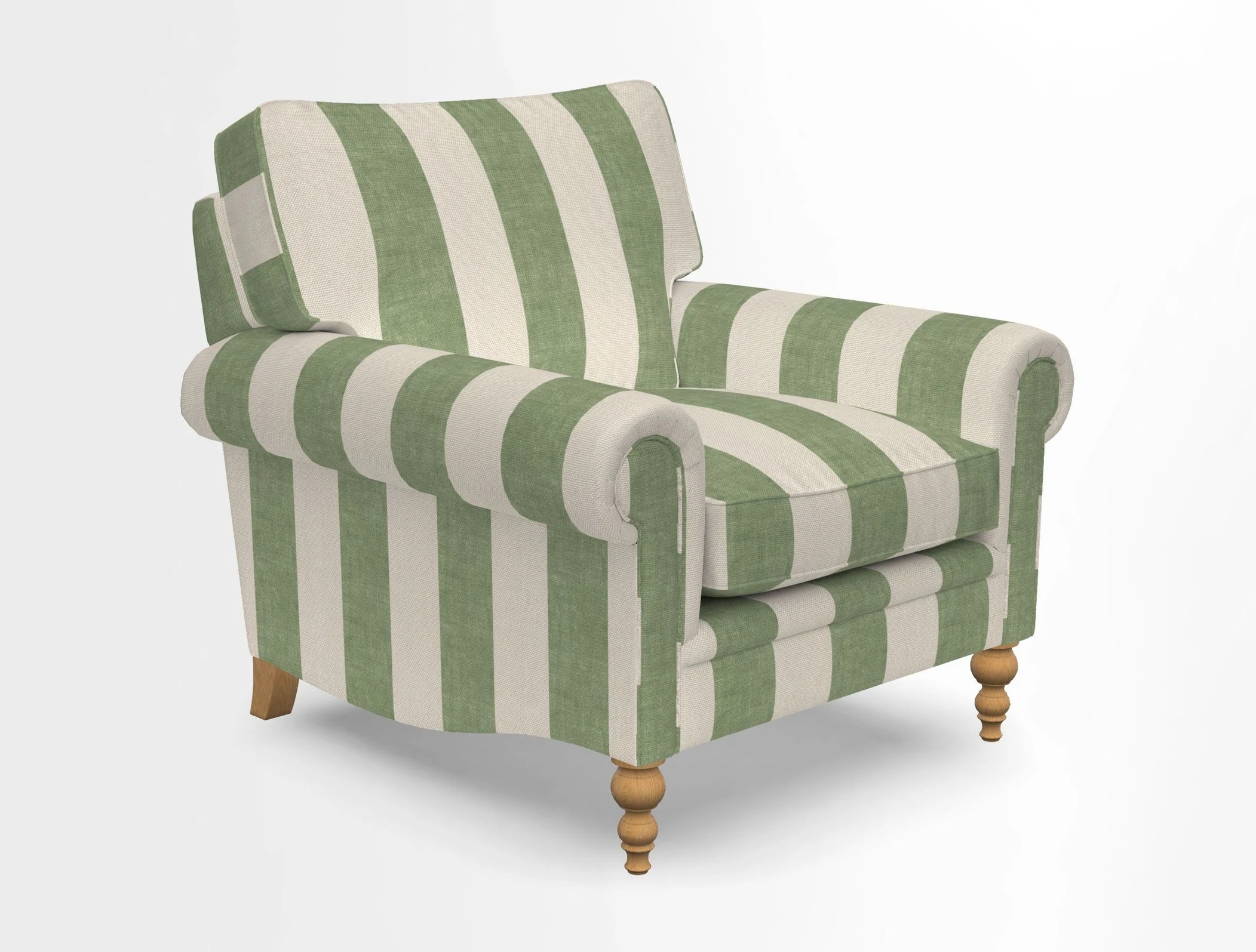 Aldingbourne Chair in Grain Sack Stripe Linen Red