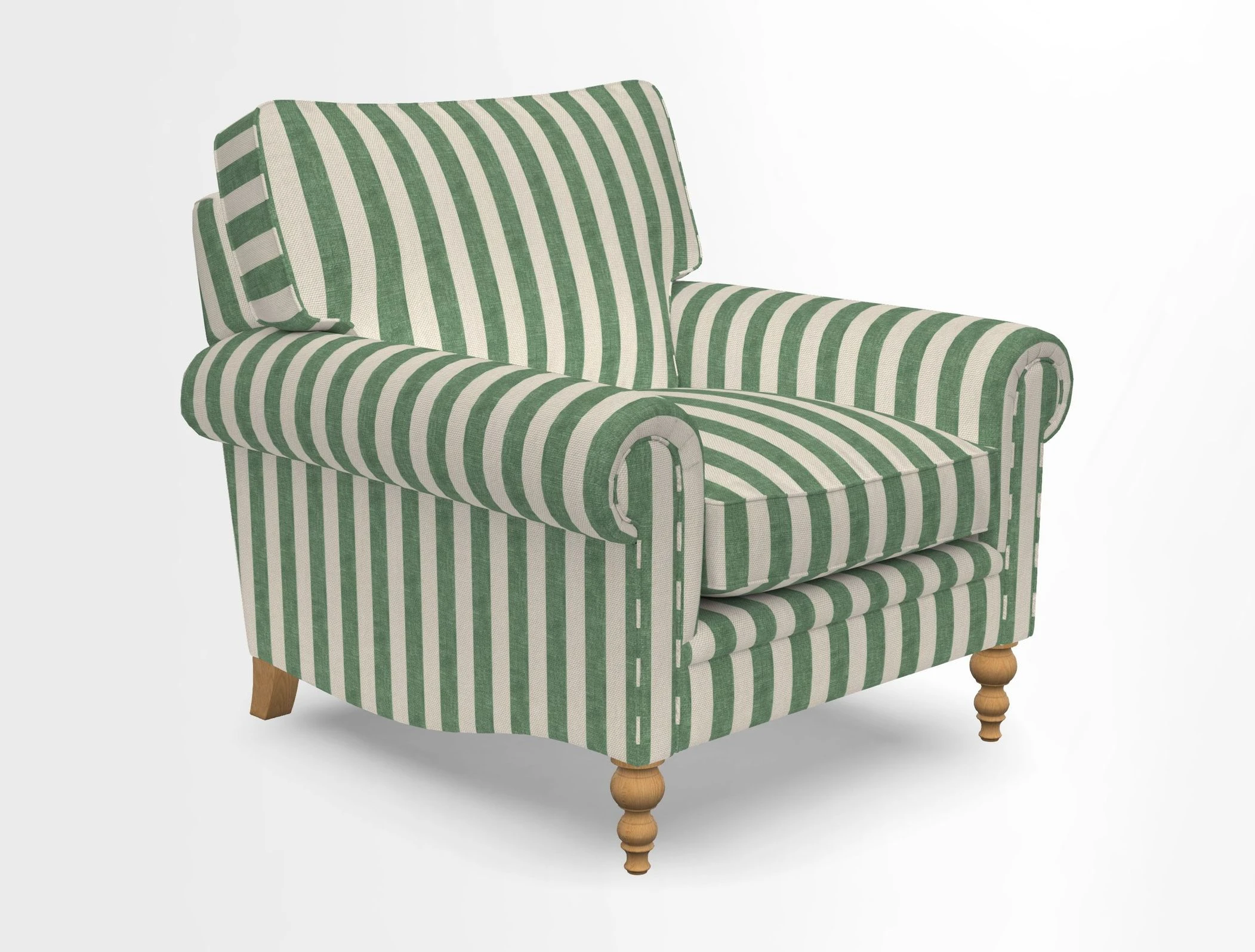 Aldingbourne Chair in Grain Sack Stripe Linen Red