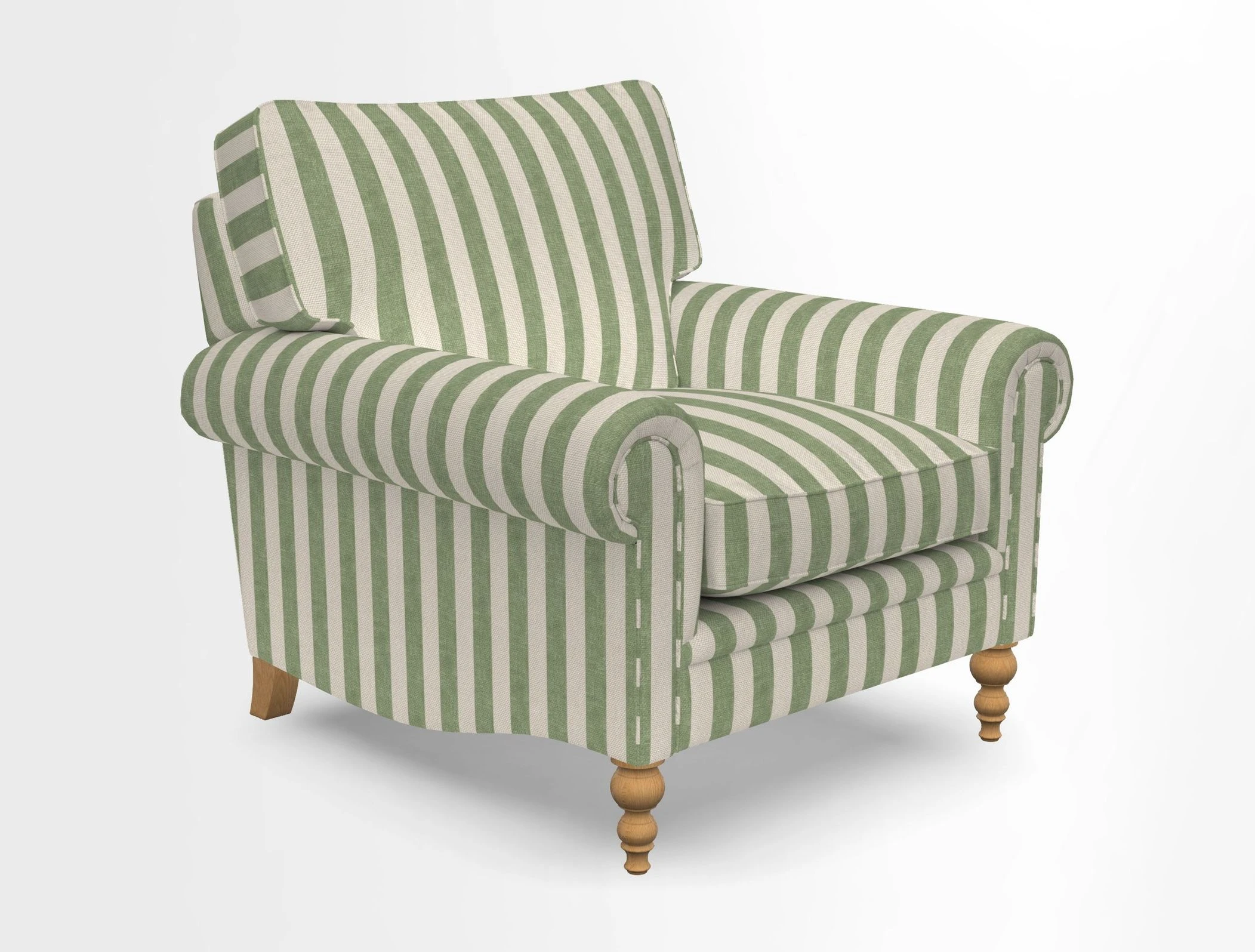 Aldingbourne Chair in Grain Sack Stripe Linen Red