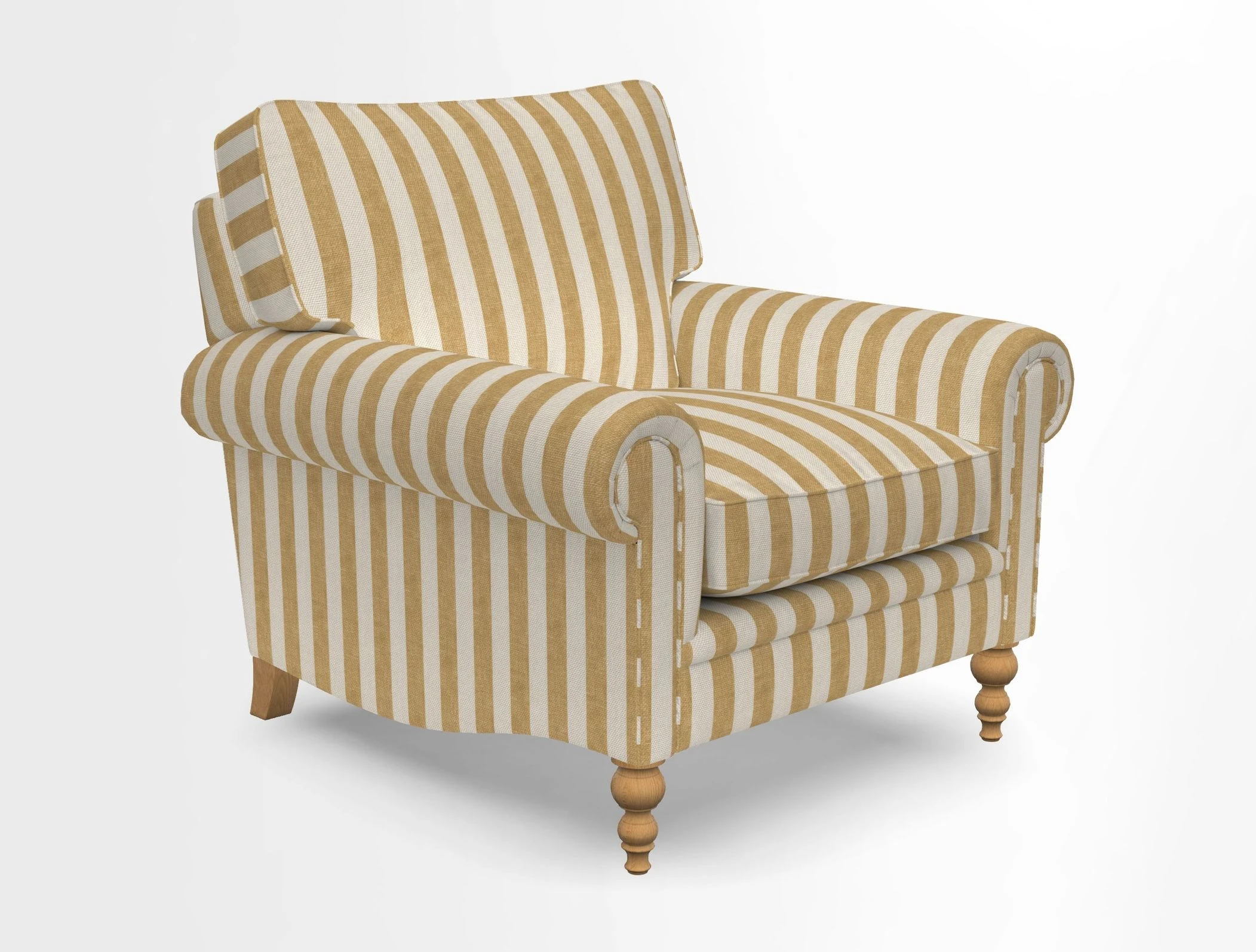 Aldingbourne Chair in Grain Sack Stripe Linen Red