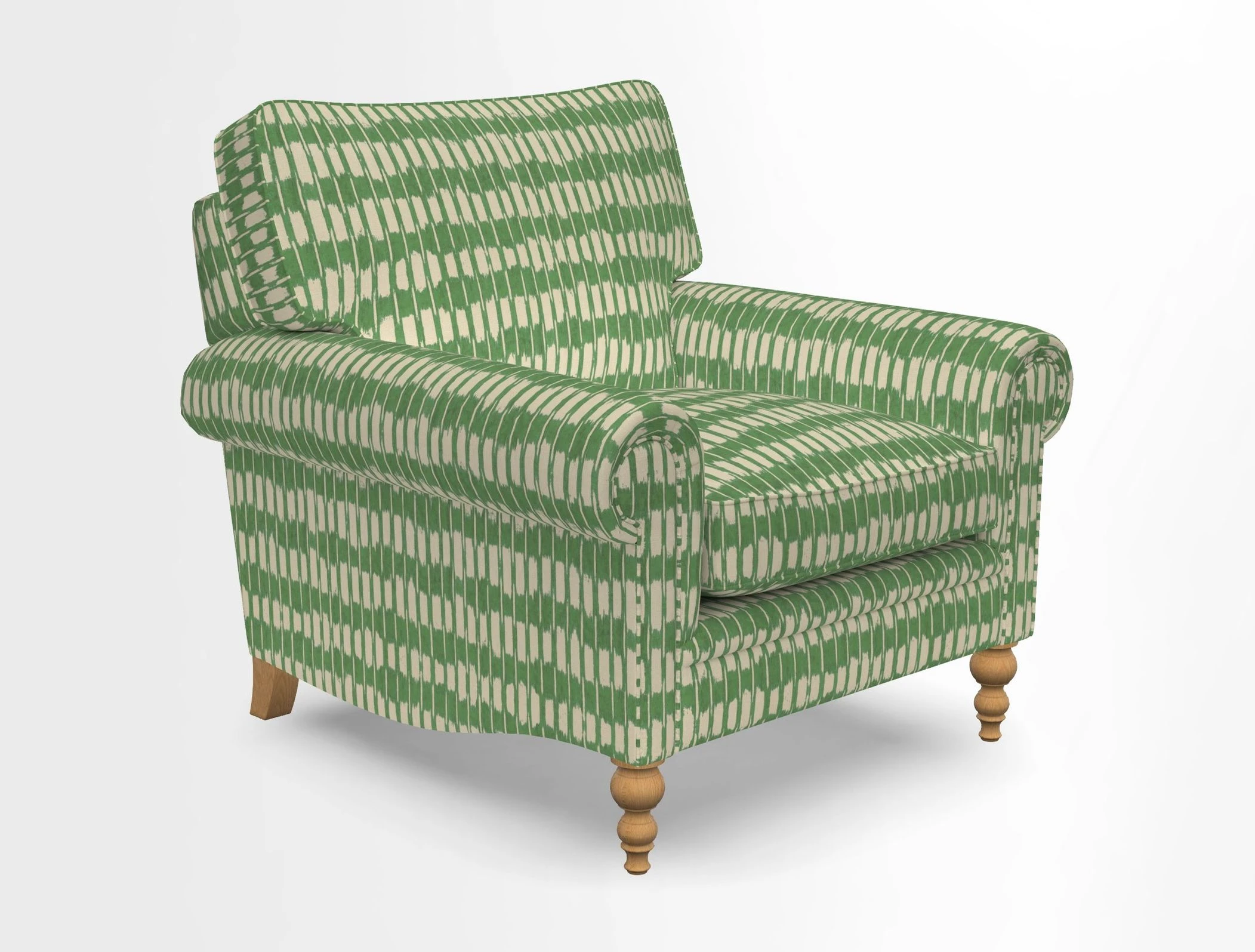 Aldingbourne Chair in Grain Sack Stripe Linen Red