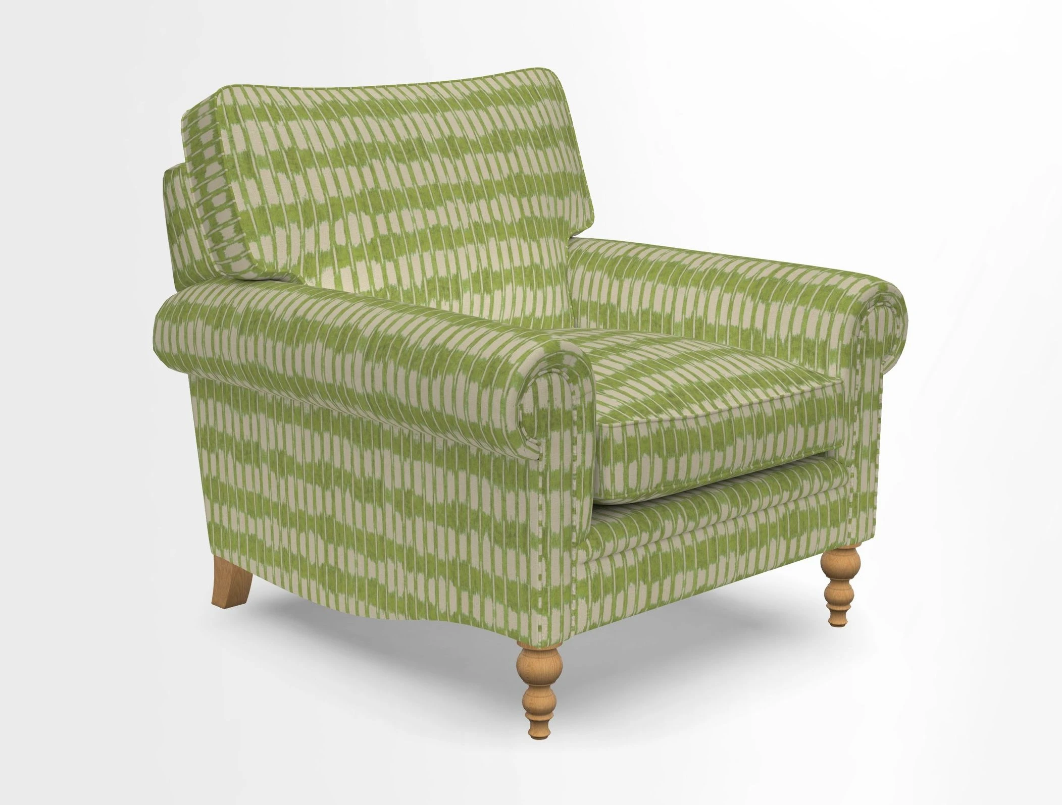 Aldingbourne Chair in Grain Sack Stripe Linen Red