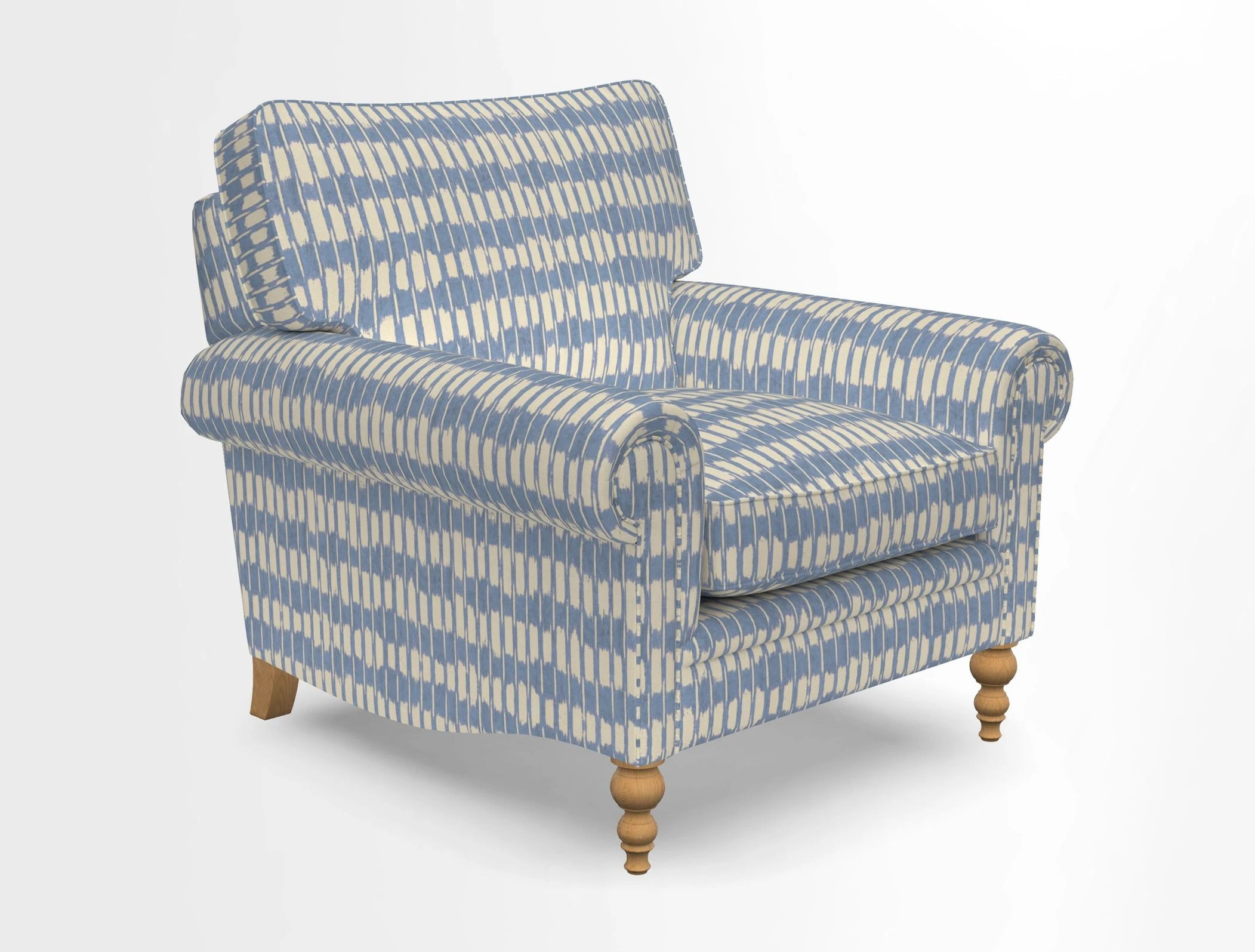 Aldingbourne Chair in Grain Sack Stripe Linen Red